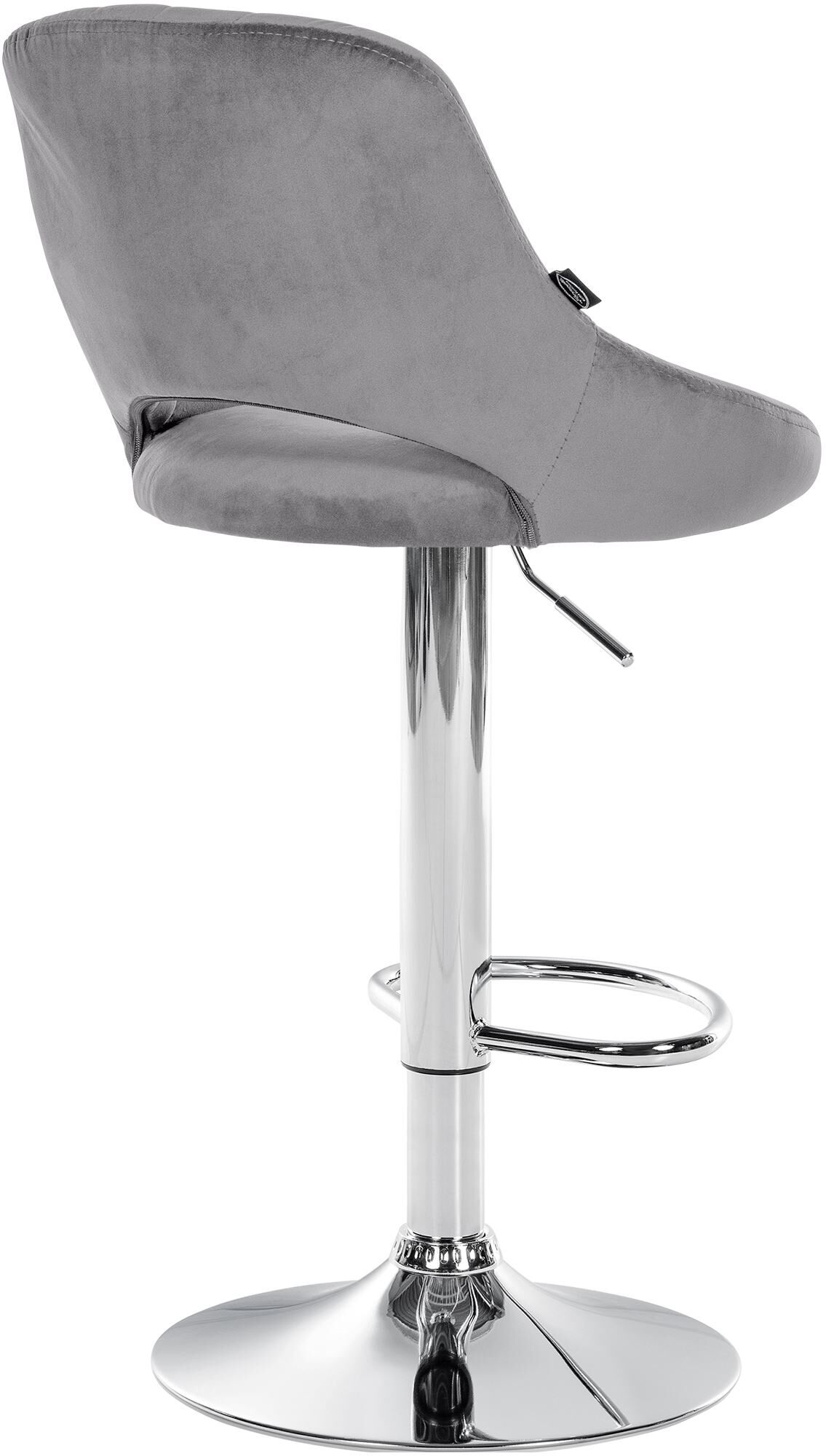 2er Set Barhocker Milet Samt C, dunkelgrau