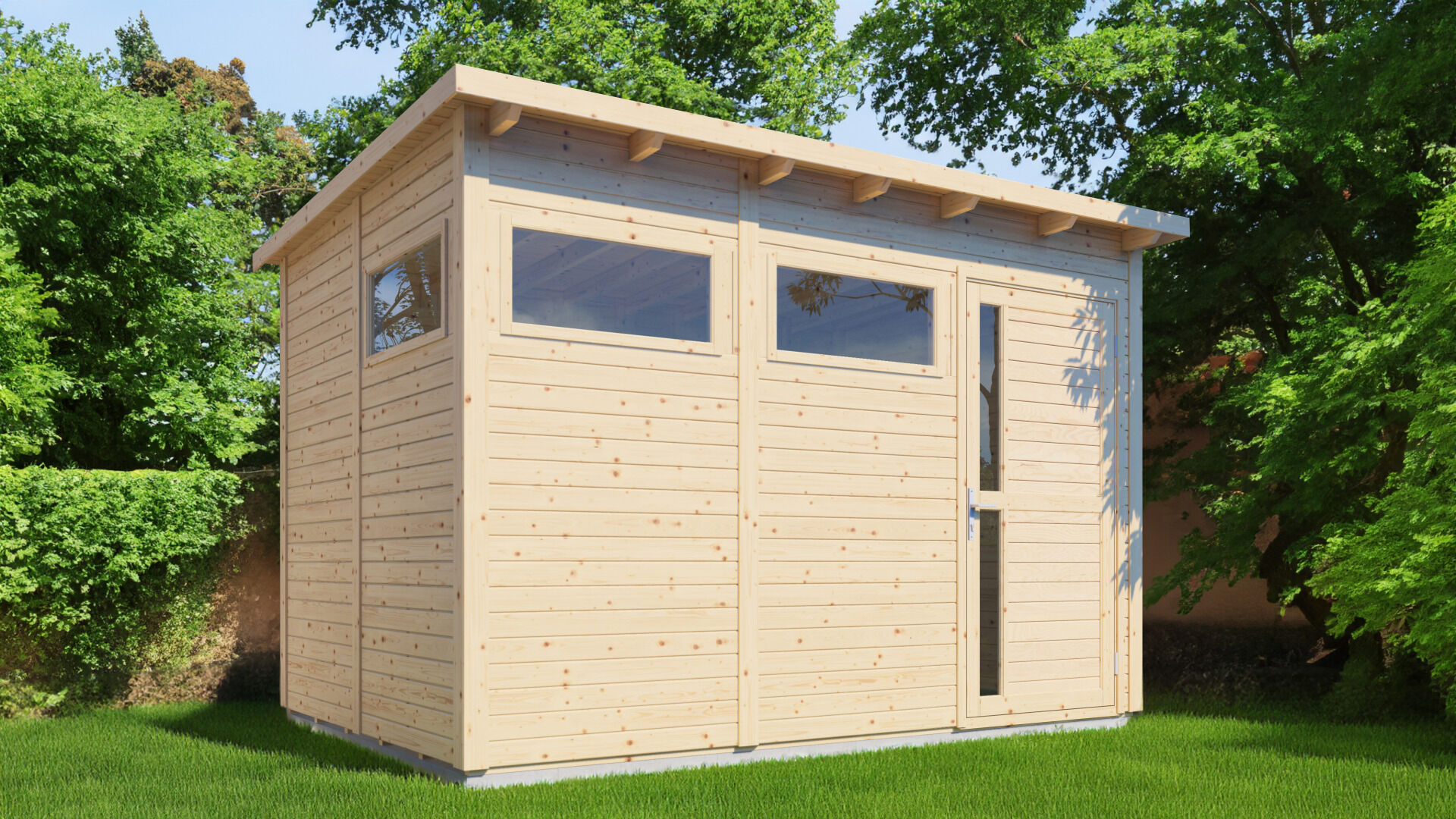 Gartenhaus Holz Pentus 3 naturbelassen 337 x 234 cm