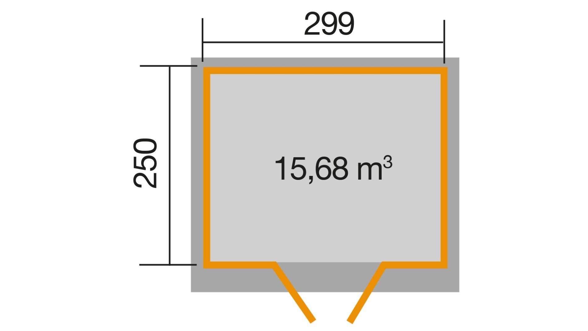weka Gartenhaus 325 A 3,0x3,0m