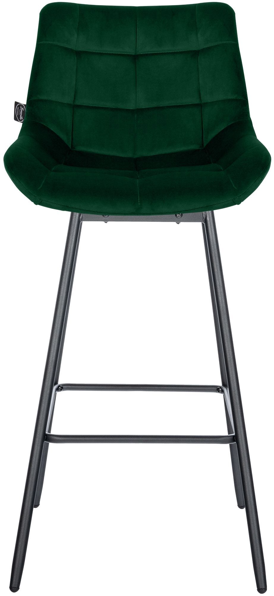 4er Set Barhocker Weston Schwenkbar Samt, dunkelgrün