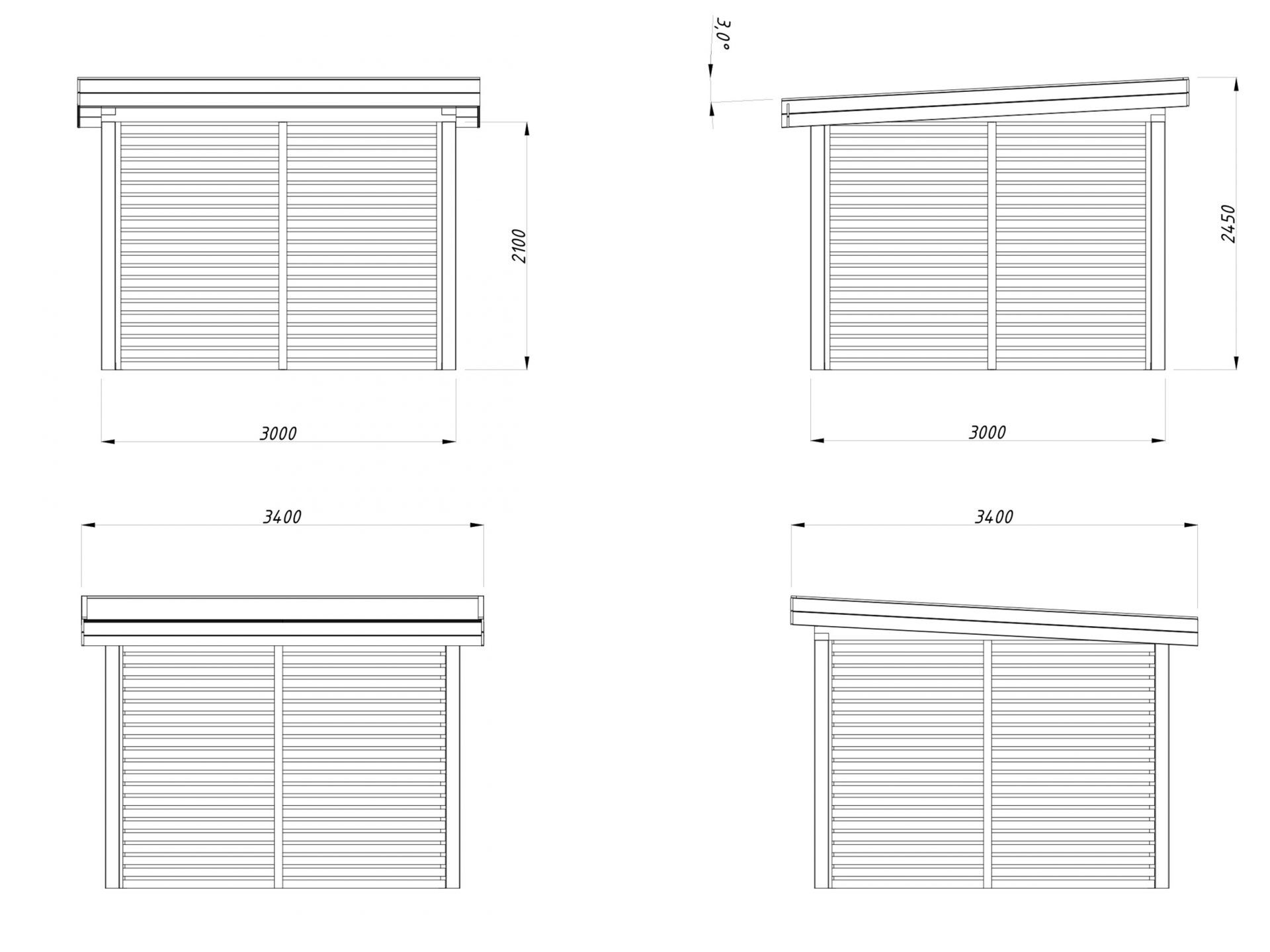 Palmako Pavillon Lenna 8,3 m2 Set 302