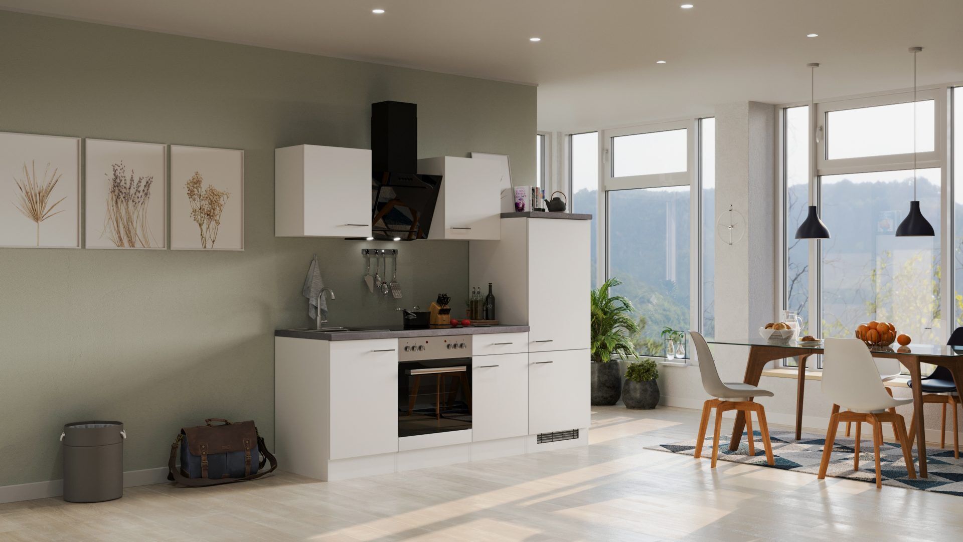 Küchenzeile VITA 220 cm mit E-Geräten