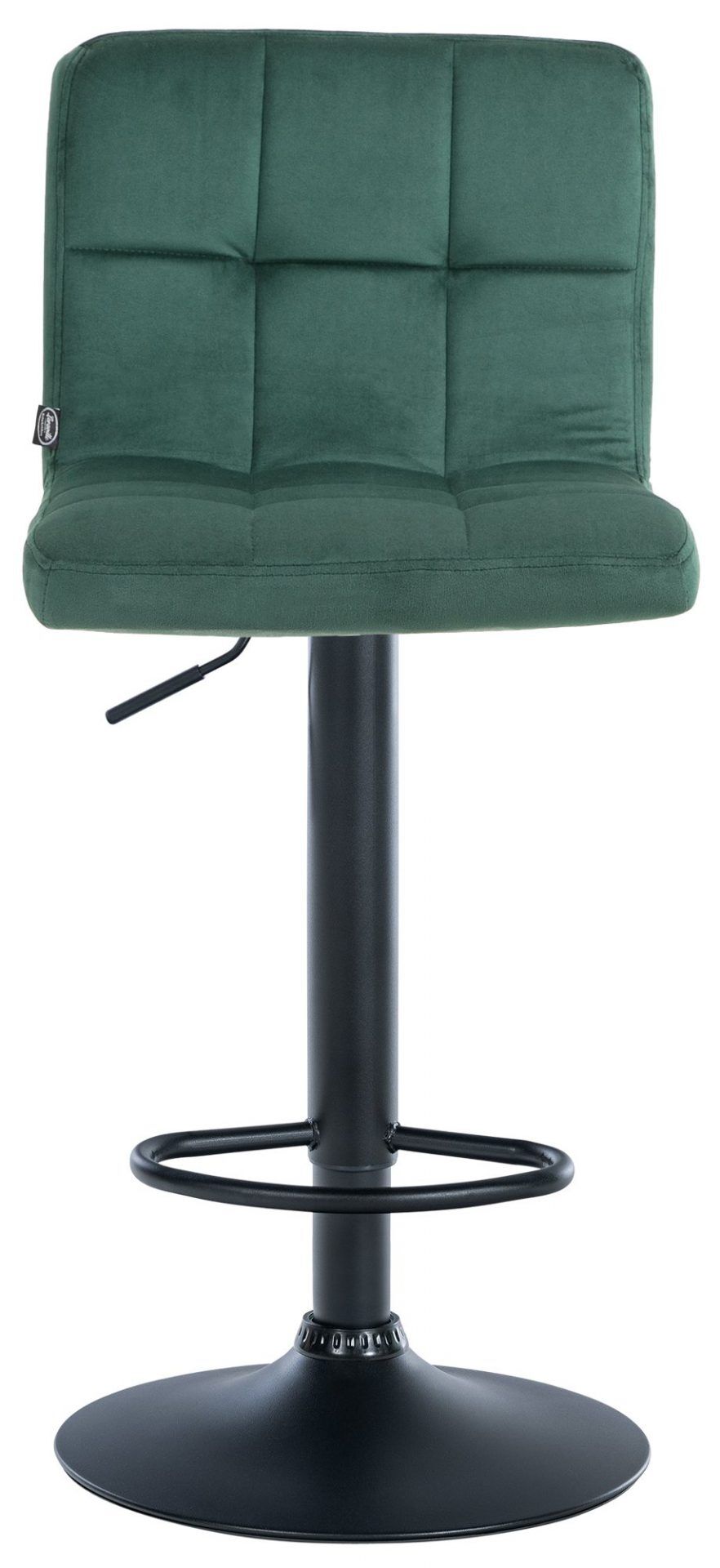 2er Set Barhocker Peru Samt schwarz, grün
