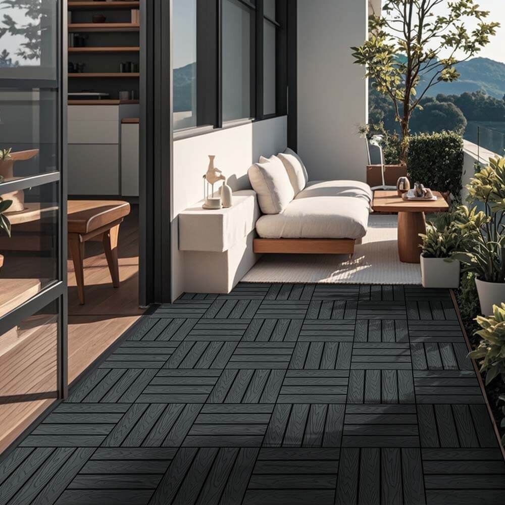WPC Klickfliesen BAVARO PREMIUM - Anthrazit 2,5 m²