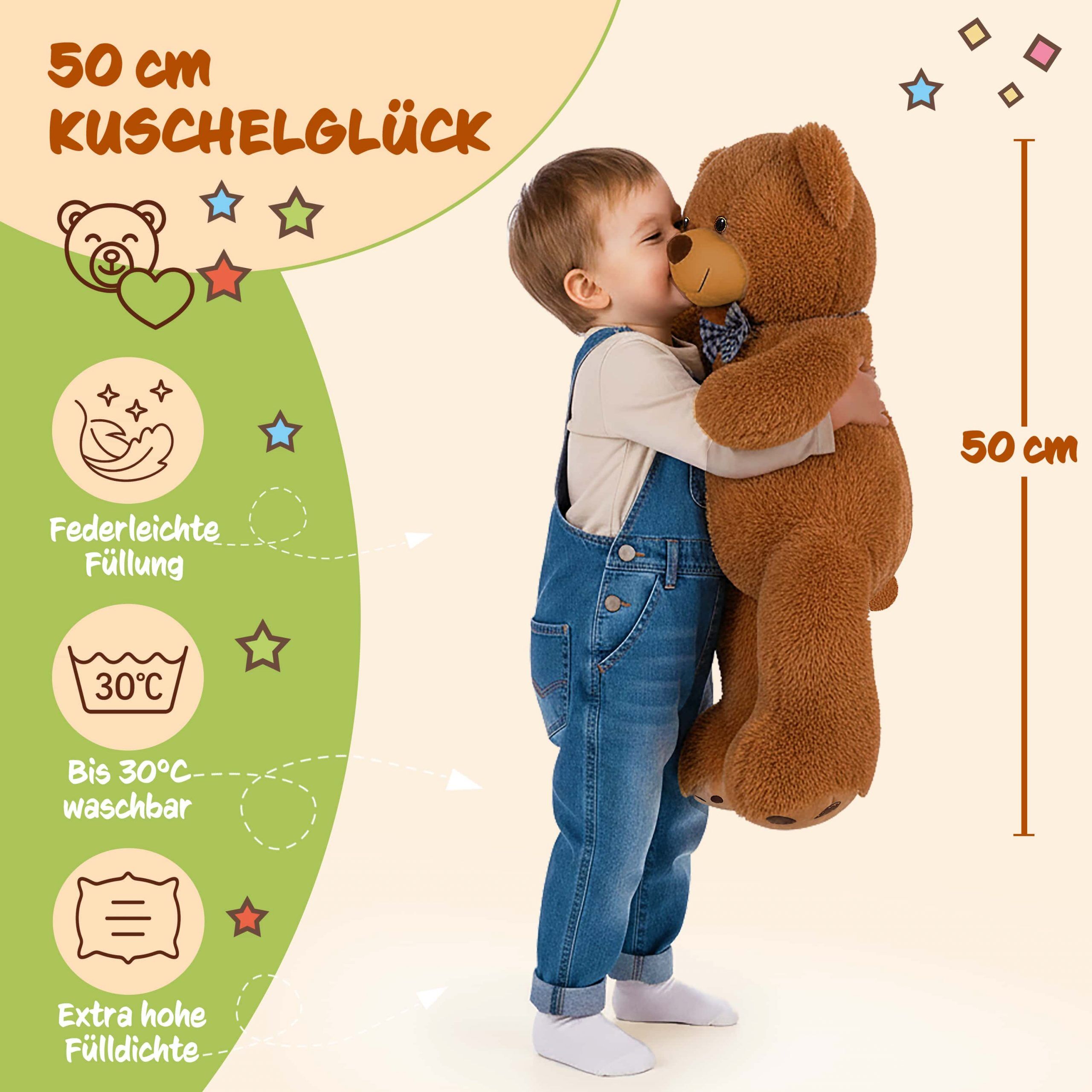 Plüschtier Teddybär L Braun 50cm