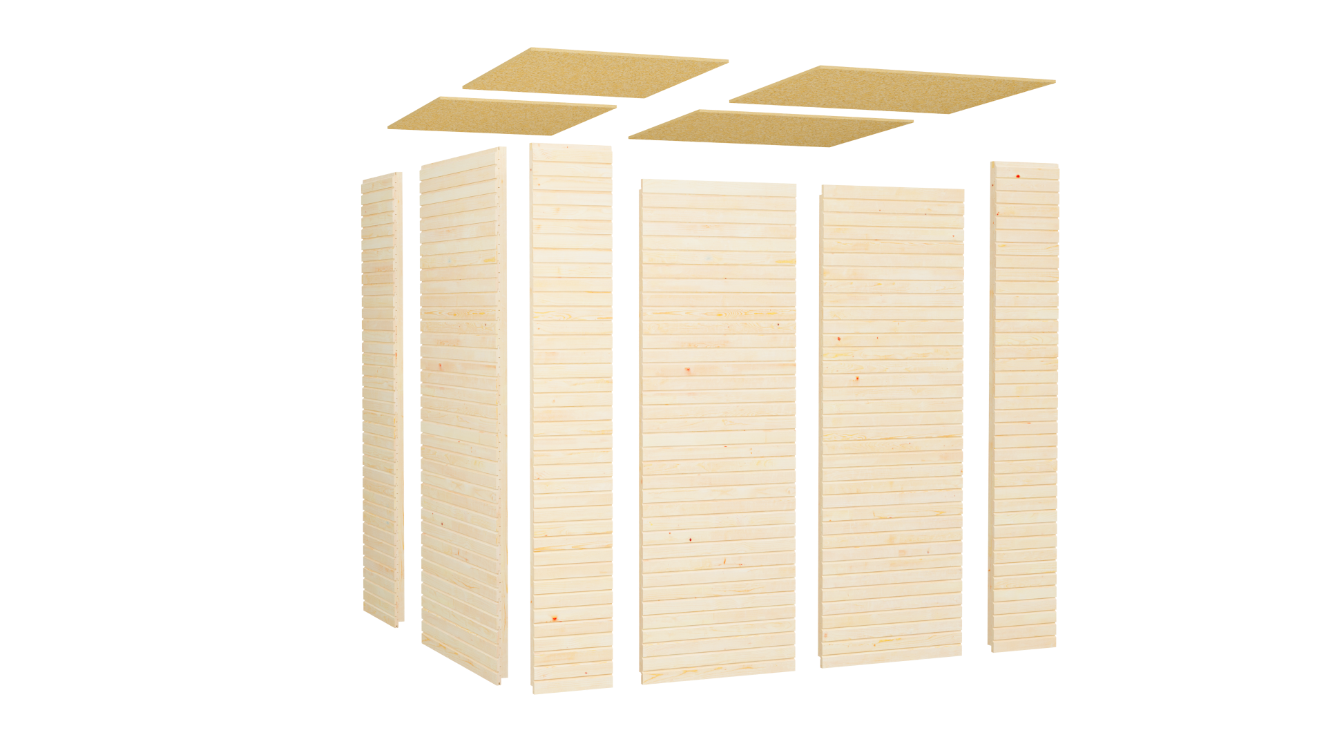 Gerätehaus Holz Box 2 schwarz/natur 207 x 156 cm