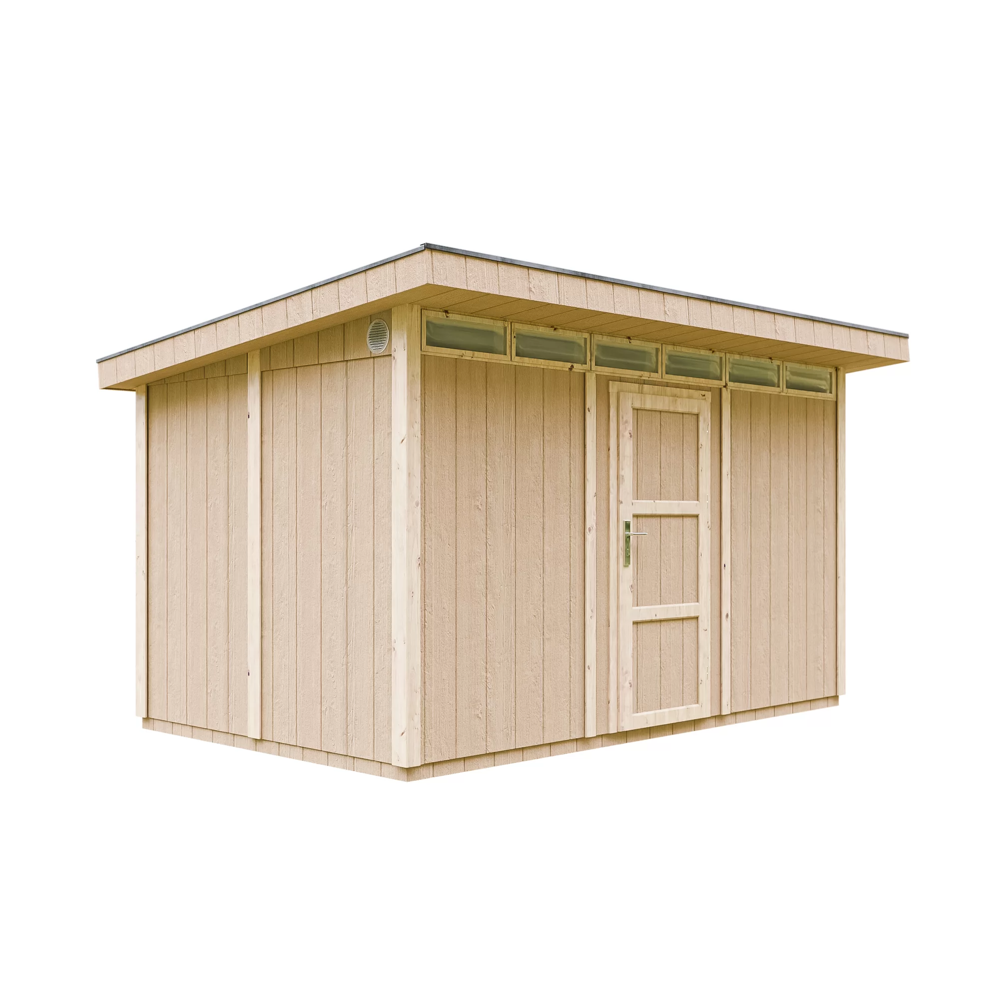 Pultdach Gartenhaus Norge 6 mit LP® SmartSide® M904 – 368 x 236 cm – 9 m2