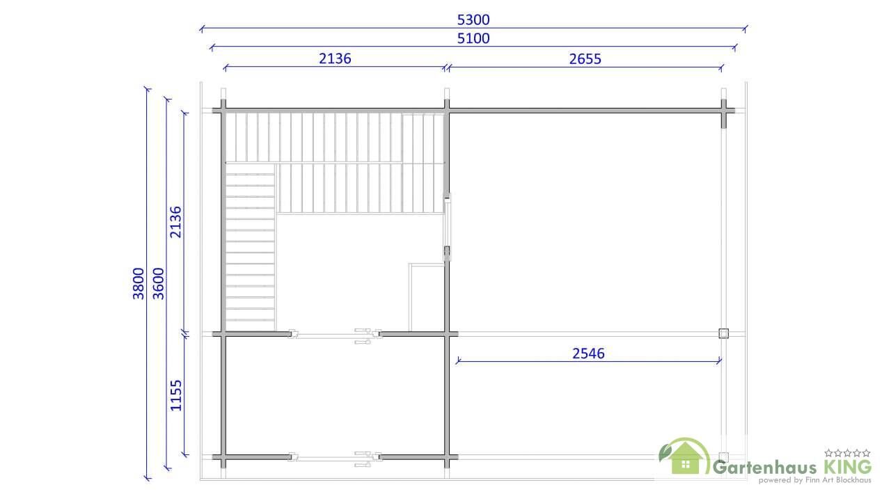 Saunahaus Trontheim 1 Plus - 45007 - Grundriss
