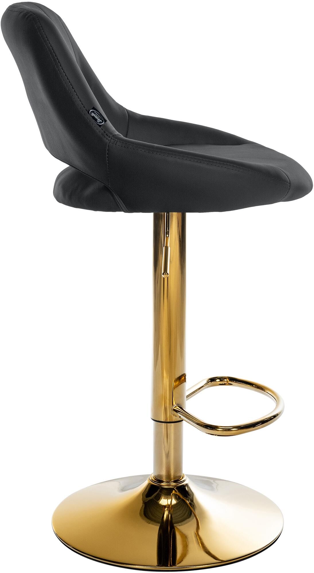 Barhocker Milet Kunstleder gold, schwarz
