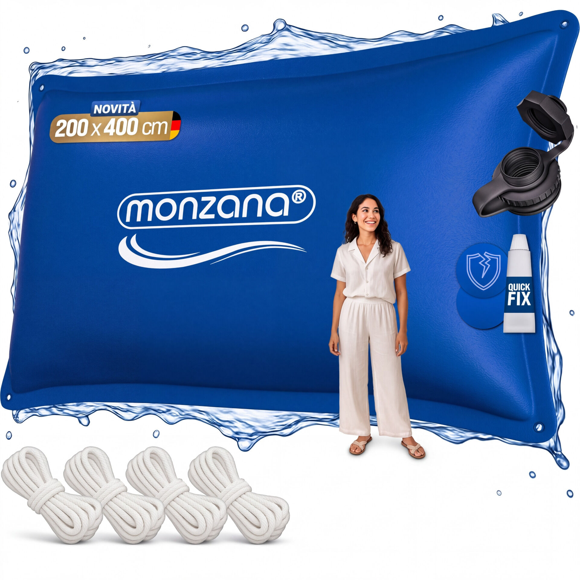 Poolkissen XL Blau 400x200cm -20°C
