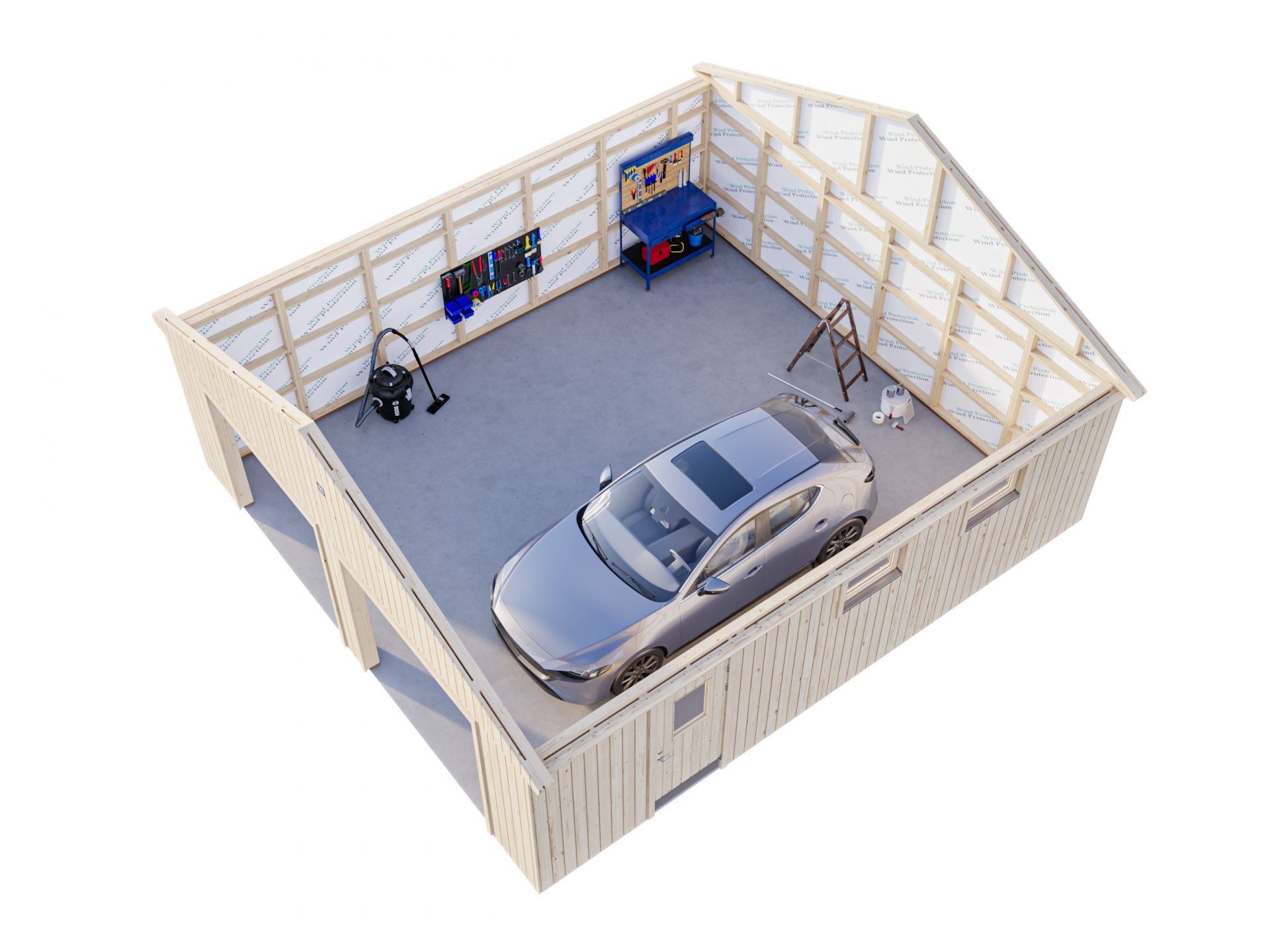 Palmako Holzgarage Andre 44,7 m² ohne Tor