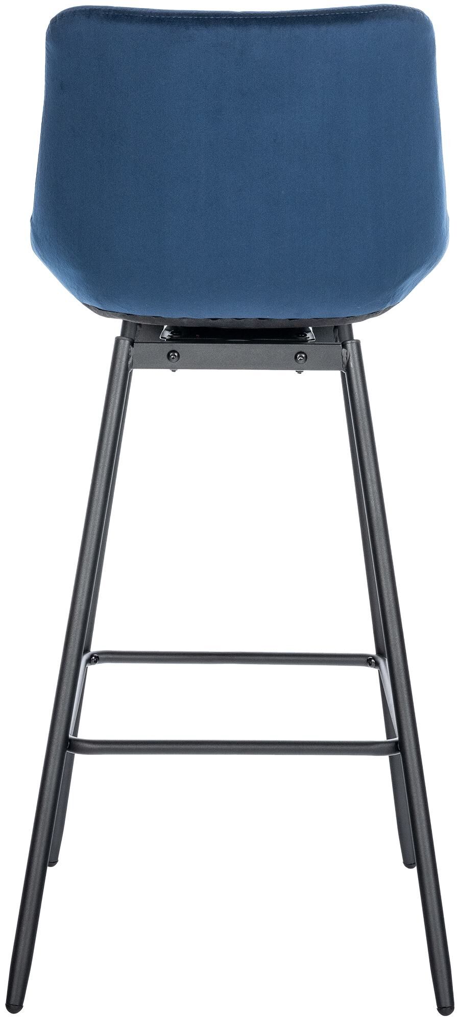 Barhocker Weston Schwenkbar Samt, blau