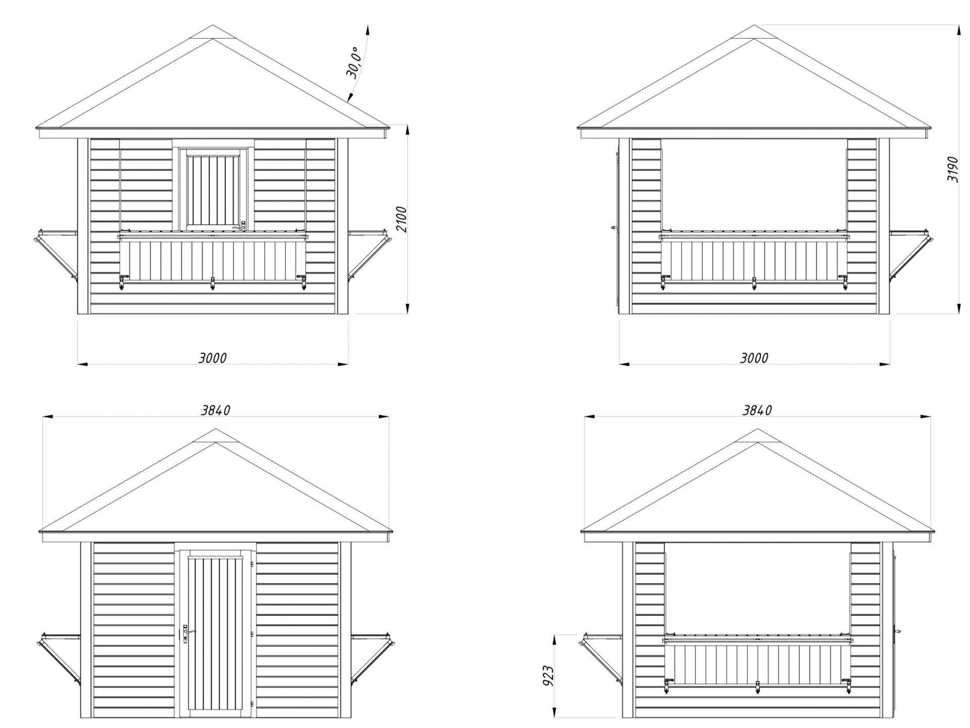 Palmako Marktstand Bianca 8,3 m2 Set 106