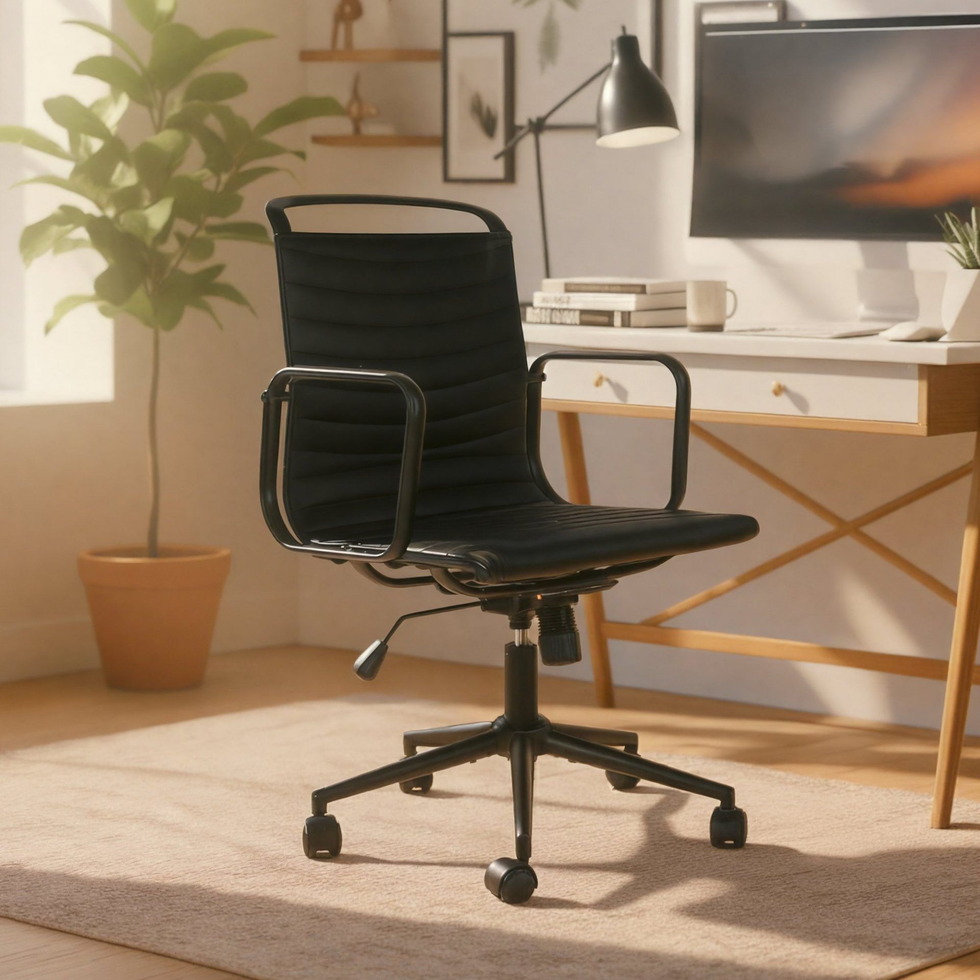 Bürostuhl Bakers Kunstleder, schwarz