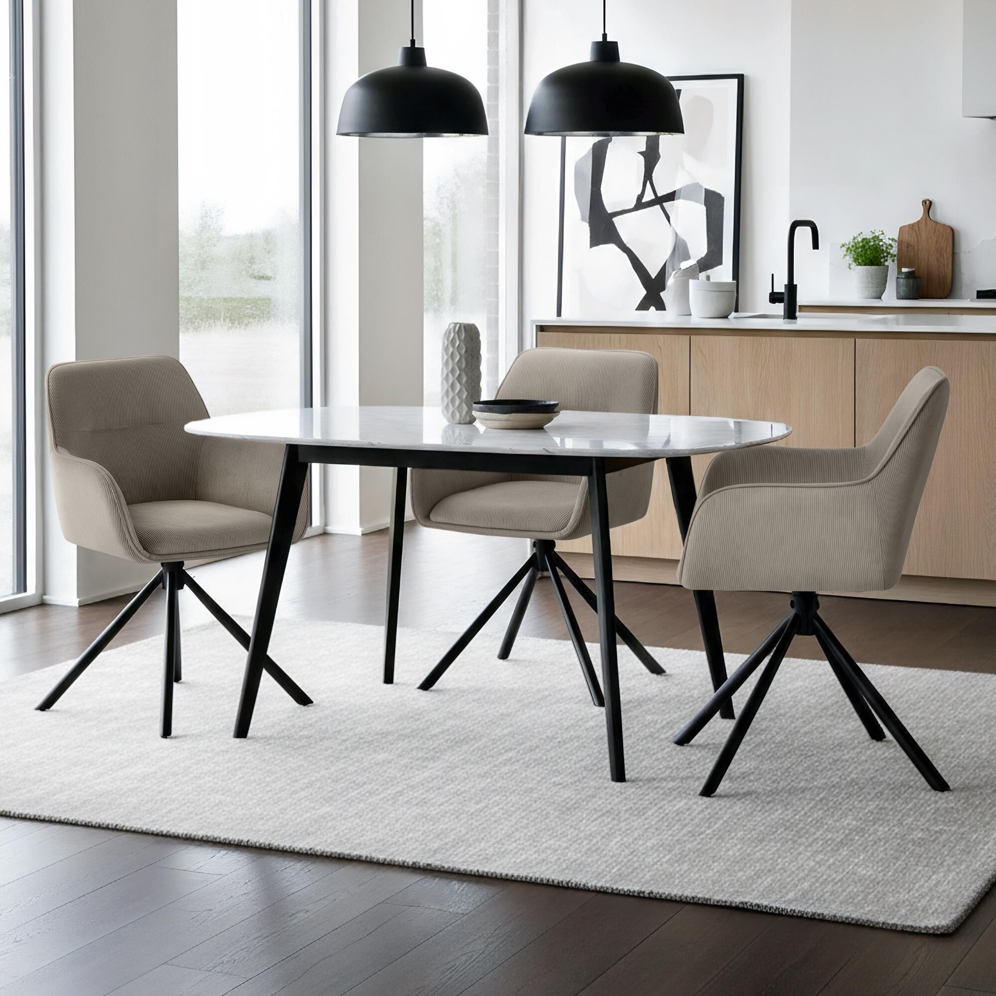 Stuhl Tipton Cord, taupe