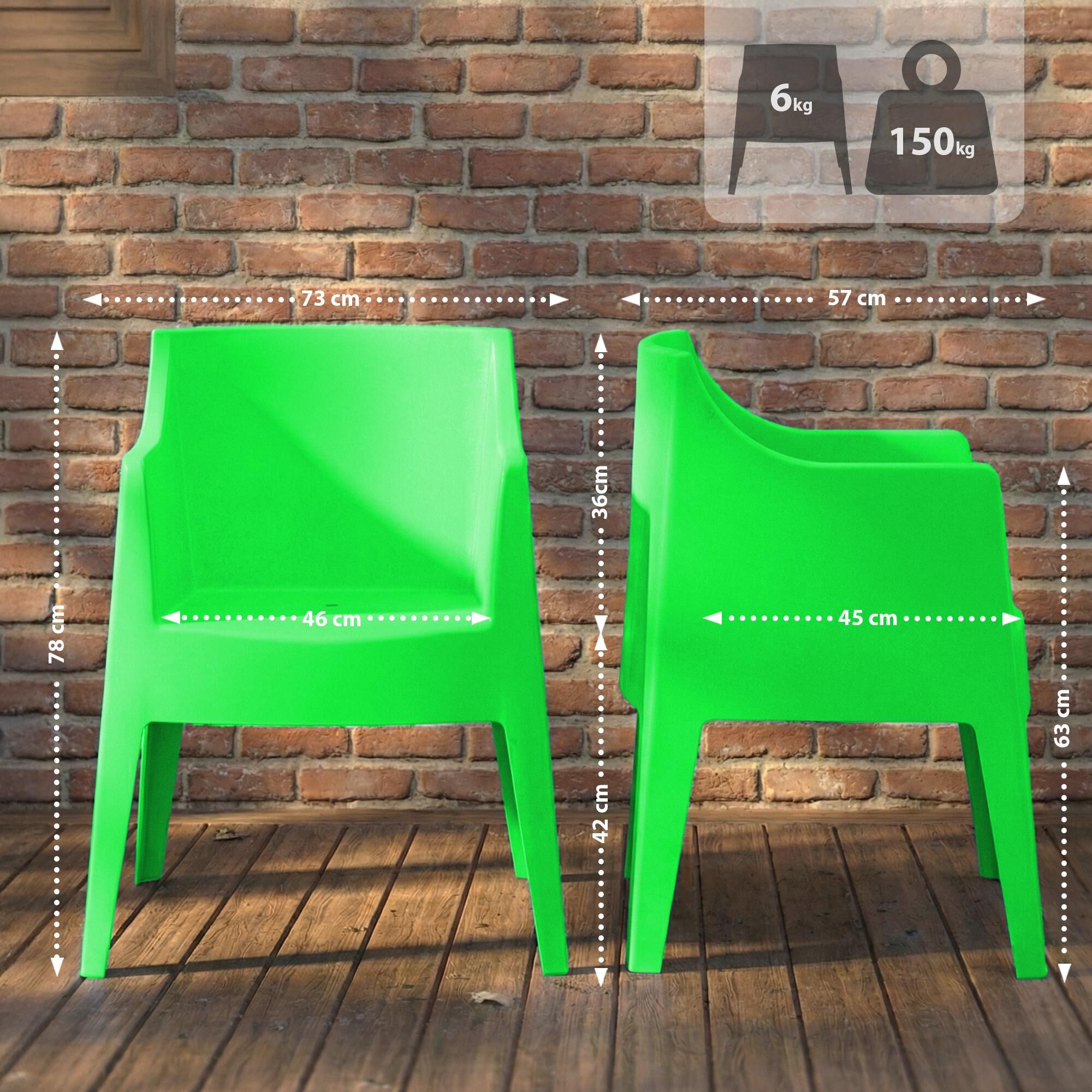 6er Set Stühle Bartal, grün
