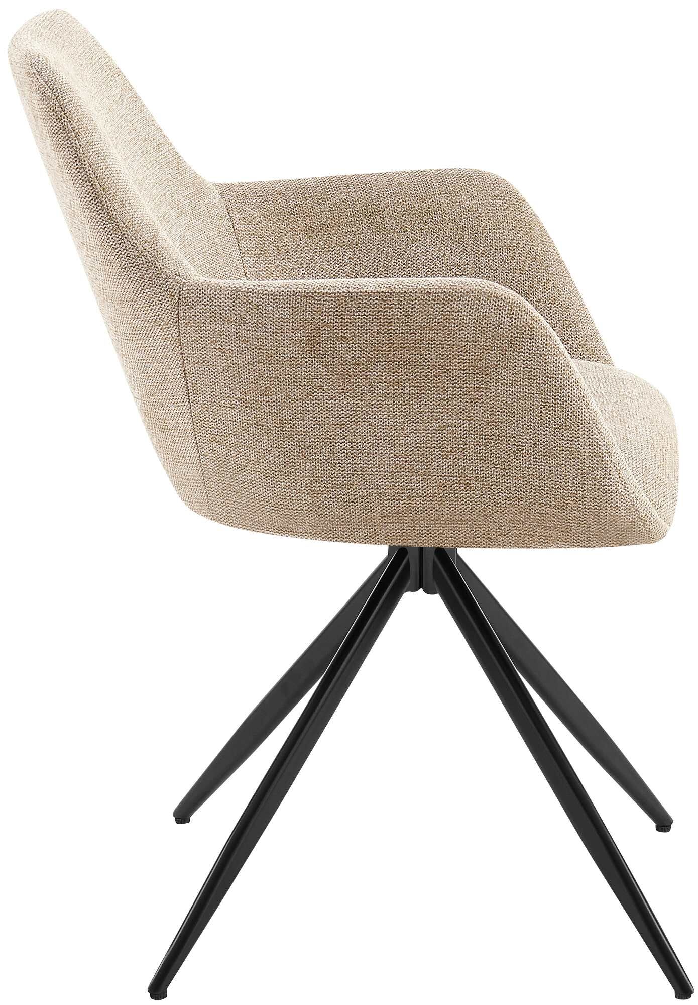 Esszimmerstuhl Olema Stoff, taupe