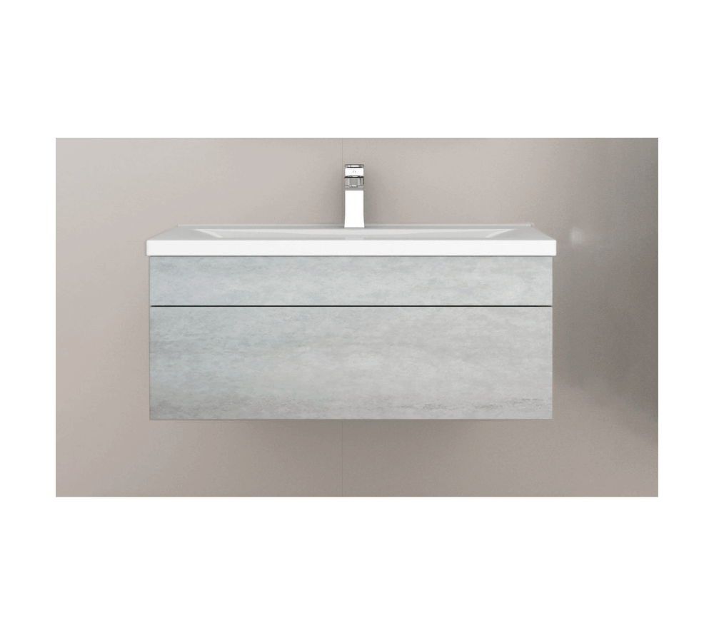 Badmöbel Komplettset WANGEROOGE BIG S - Grau