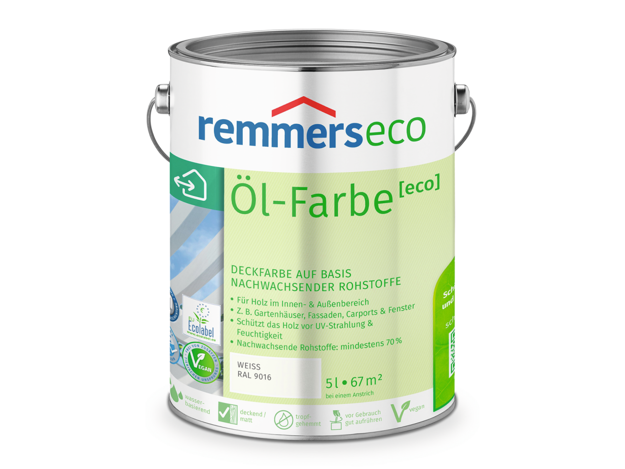 Remmers Öl-Farbe [eco] 5 l weiß (RAL 9016)