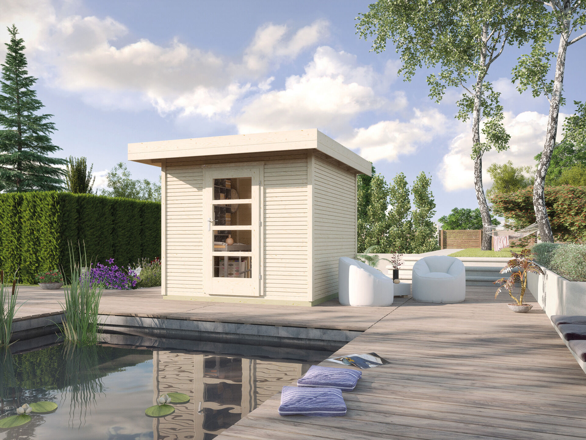 weka Design-Gartenhaus wekaLine 172 3,4x3,8m
