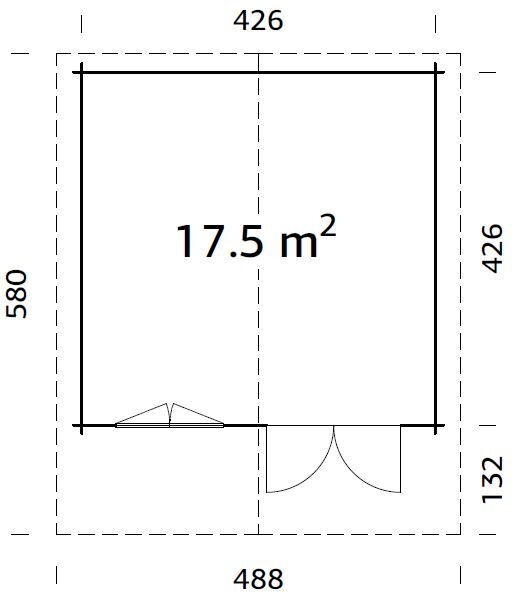 Palmako Gartenhaus Britta 17,5 m²