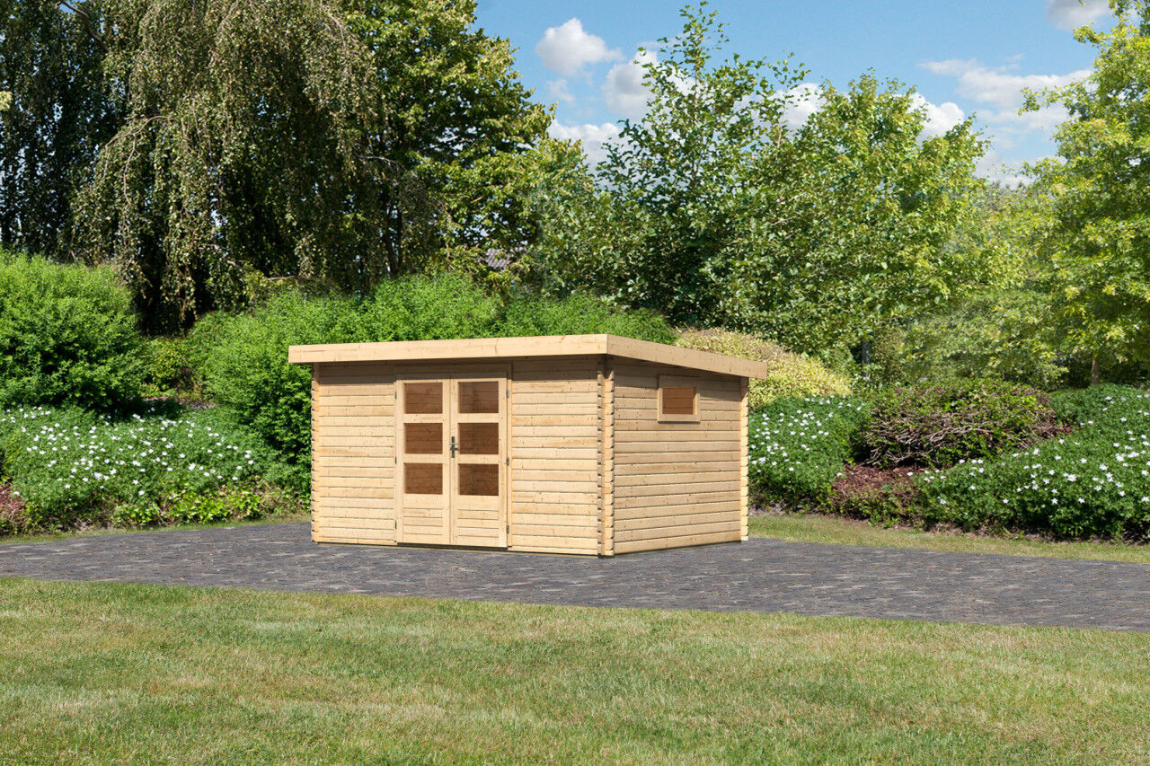 Pultdach Gartenhaus Trittau 5 natur