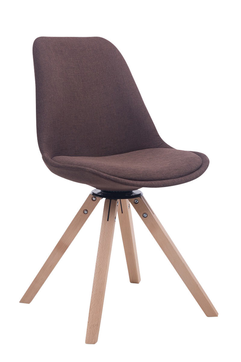 Besucherstuhl Troyes Drehbar Natura Stoff Square, braun