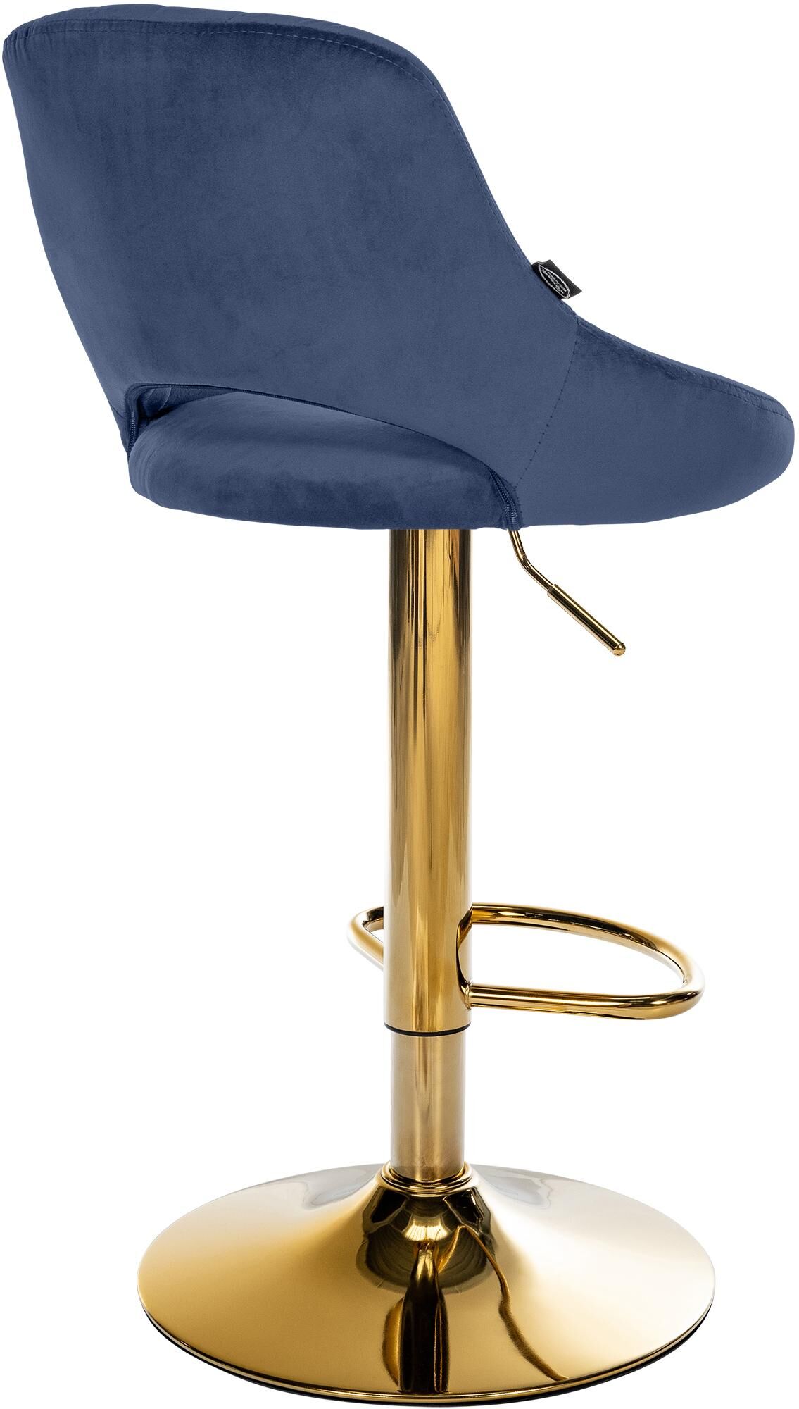 Barhocker Milet Samt gold, blau