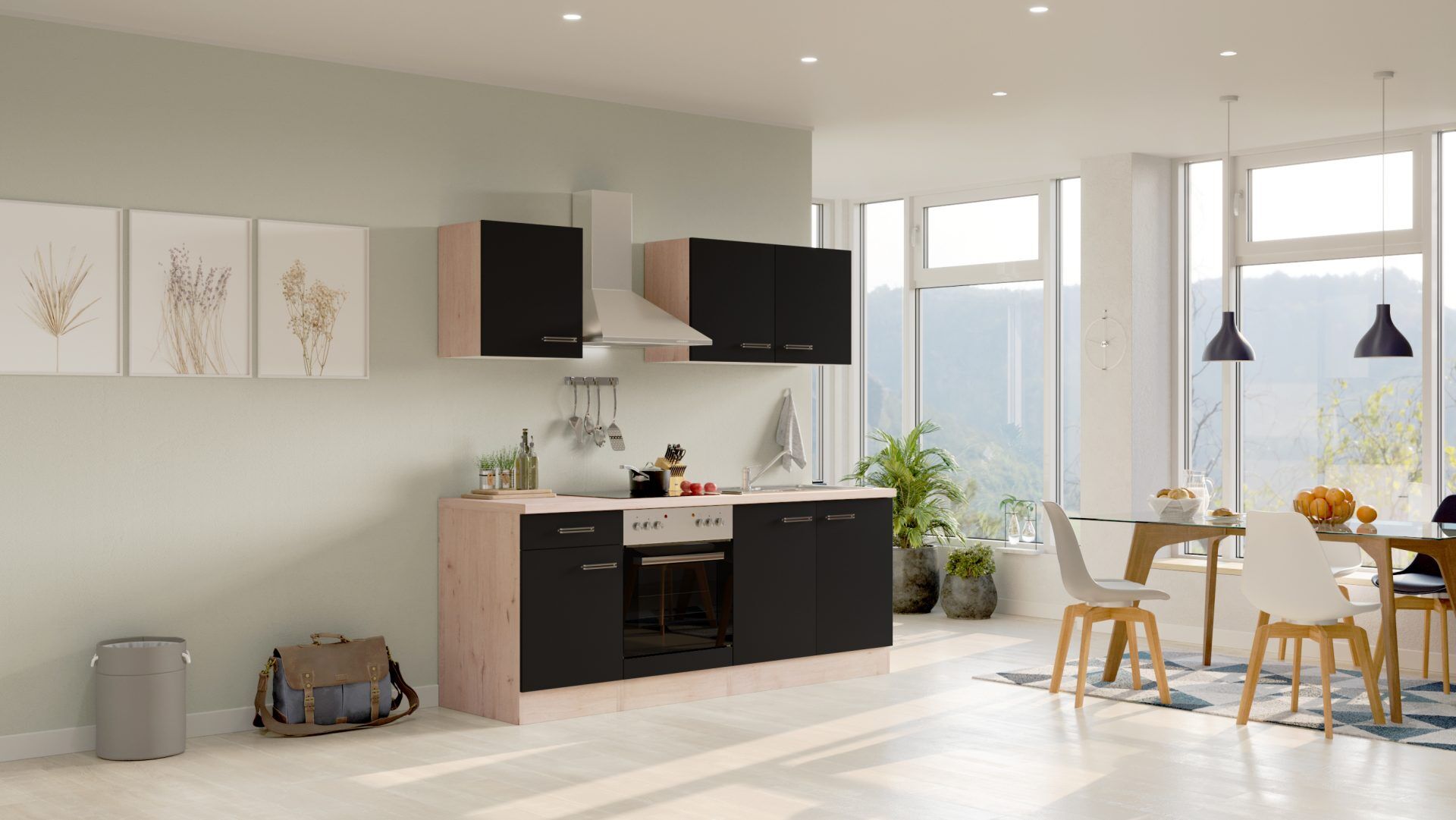 Küchenzeile ELVA 210 cm mit E-Geräten