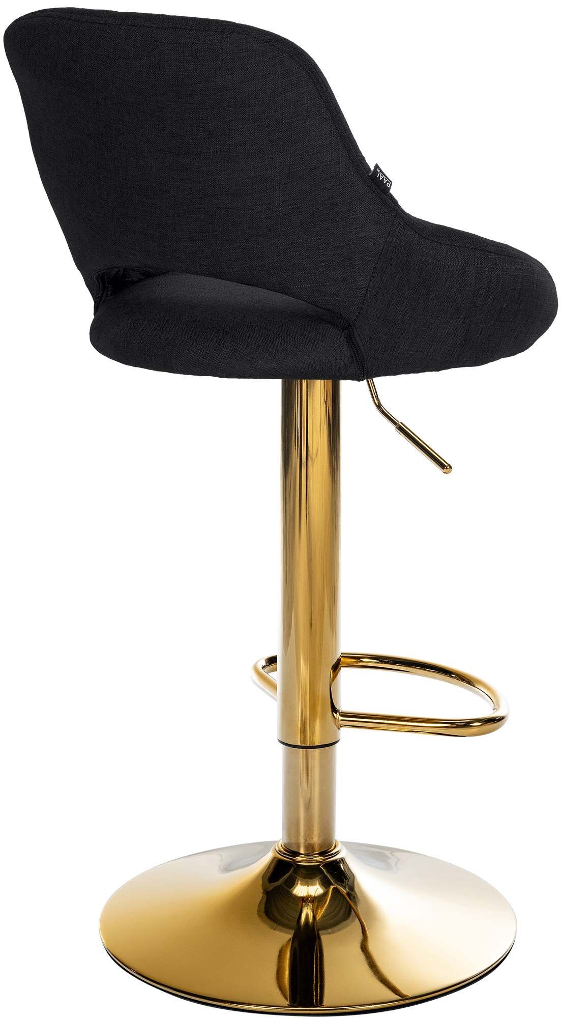 Barhocker Milet Stoff gold, schwarz