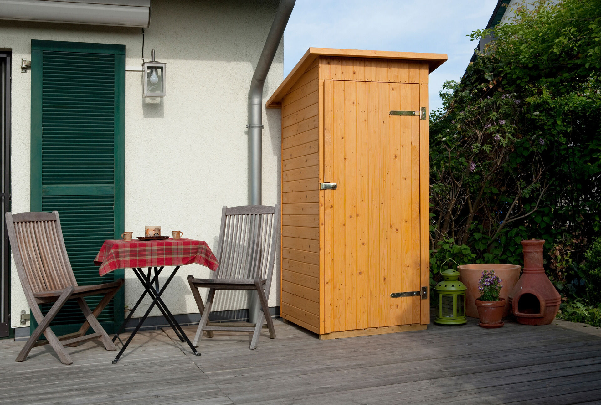 weka Garten-/Terrassenschrank 361 Gr.1 Flachdach, 14mm, ET