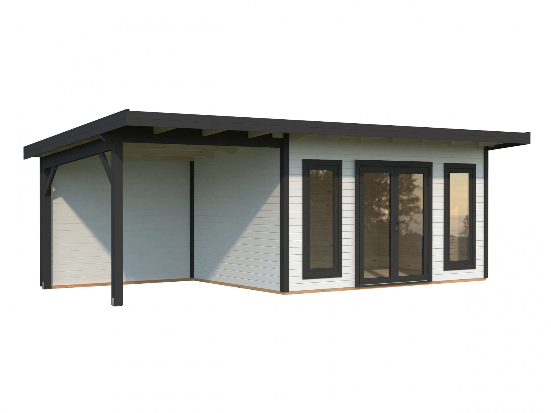 Palmako Pultdach Gartenhaus Aurelia 12,7+7,9 m²