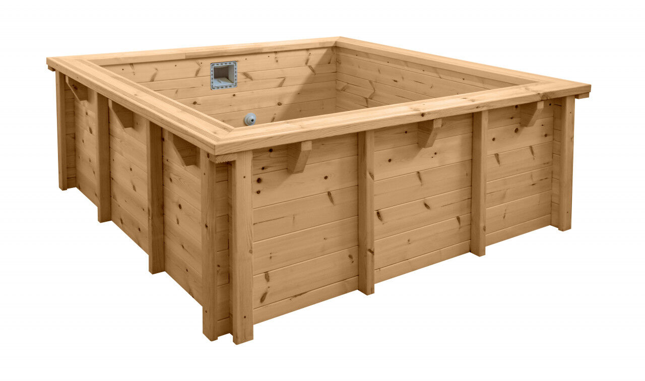 Interline Holzpool Bali 210x210x78 cm, Basic Set