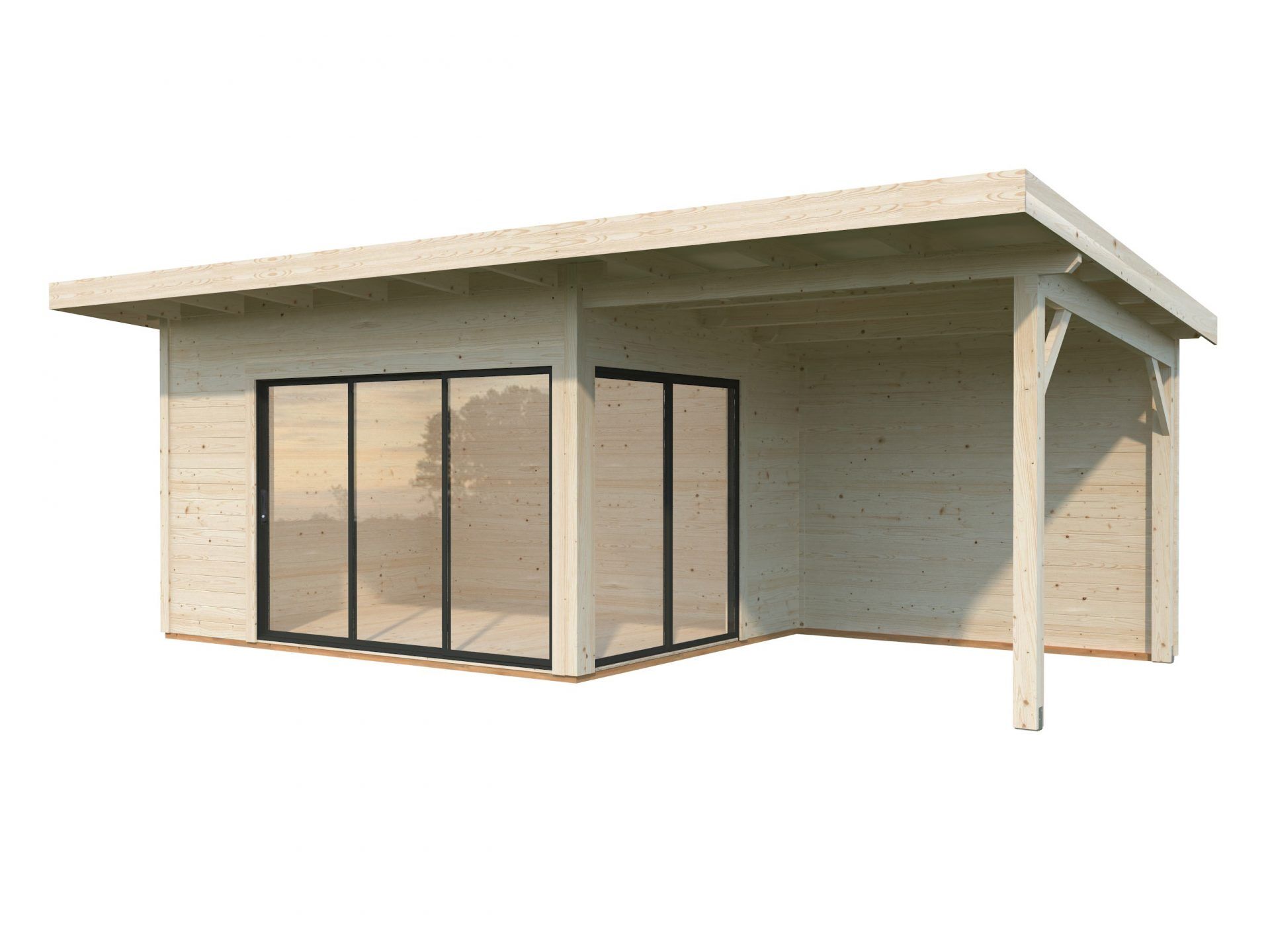 Palmako Pultdach Gartenhaus Andrea 11,2+7,9 m2 Slide Plus