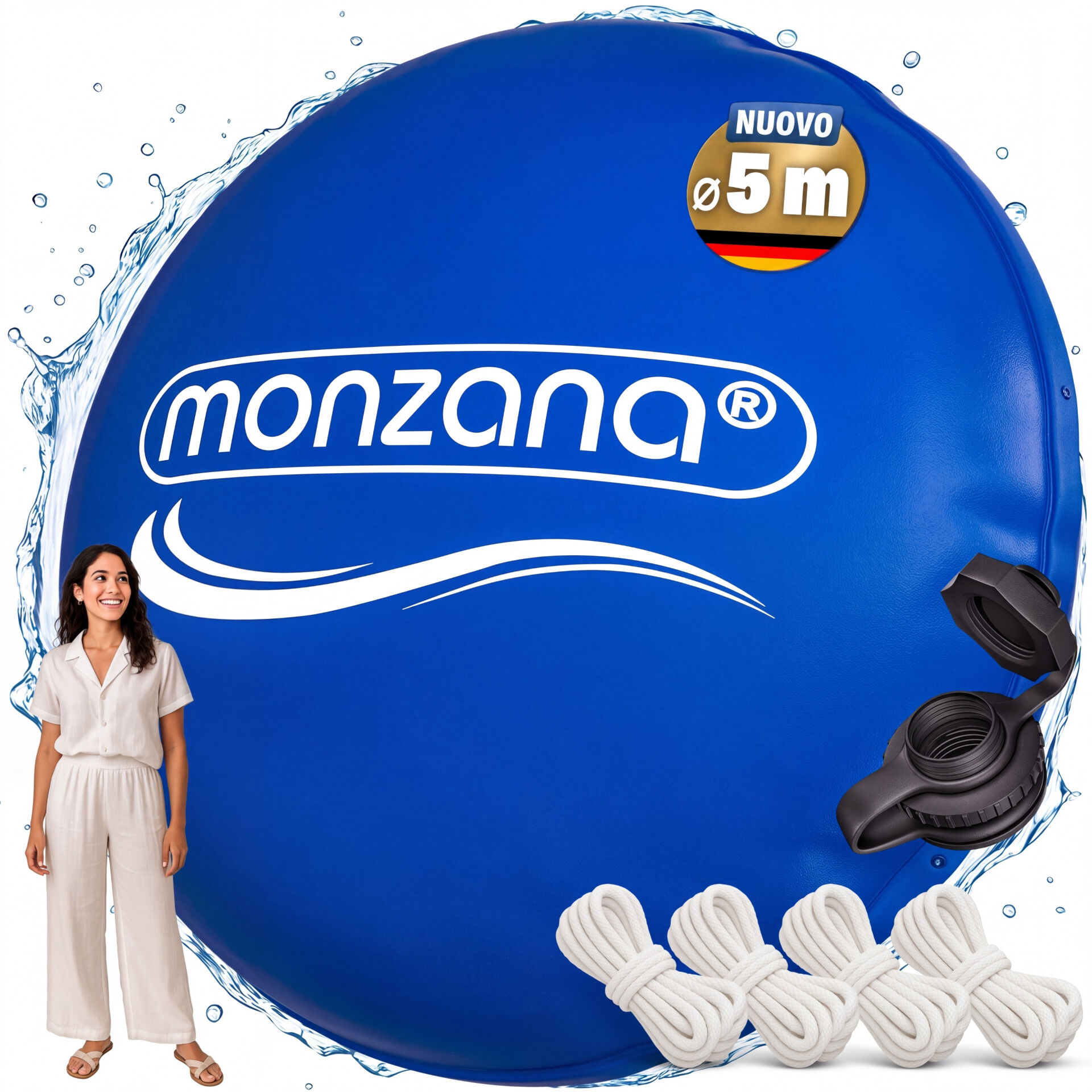 Poolkissen XXL Blau Ø5m -20°C