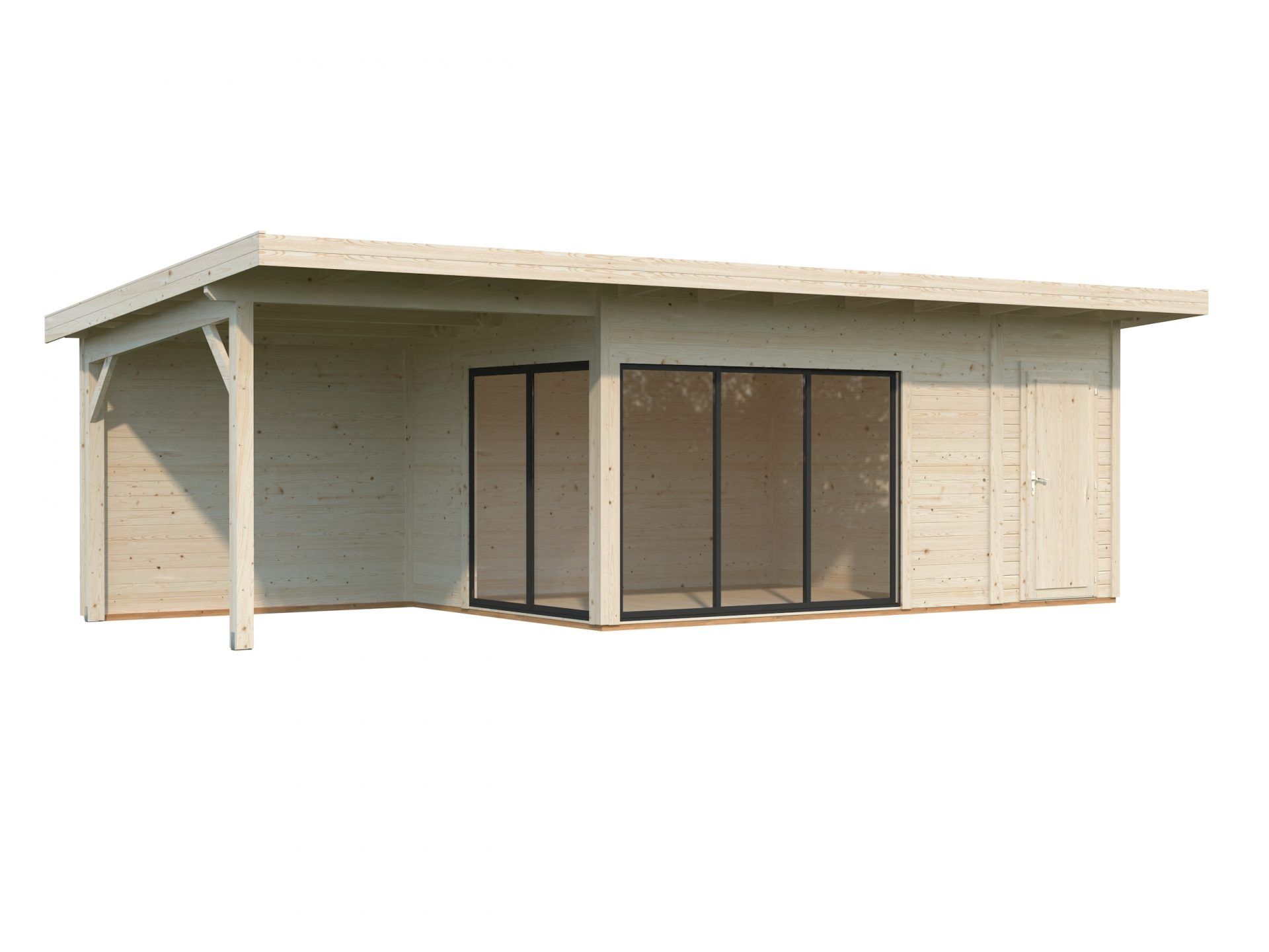Palmako Pultdach Gartenhaus Andrea 15,2+7,9 m² Slide