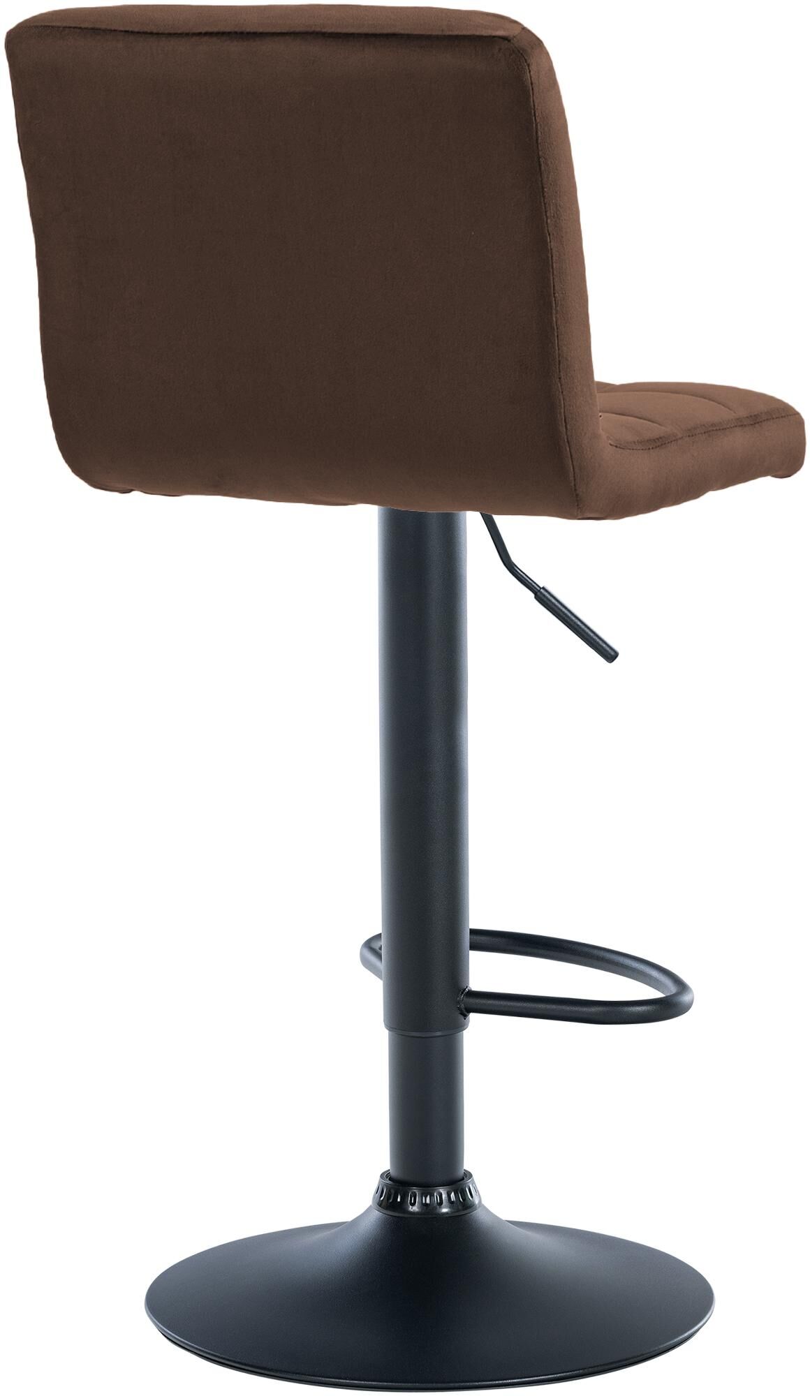 Barhocker Peru Samt schwarz, braun