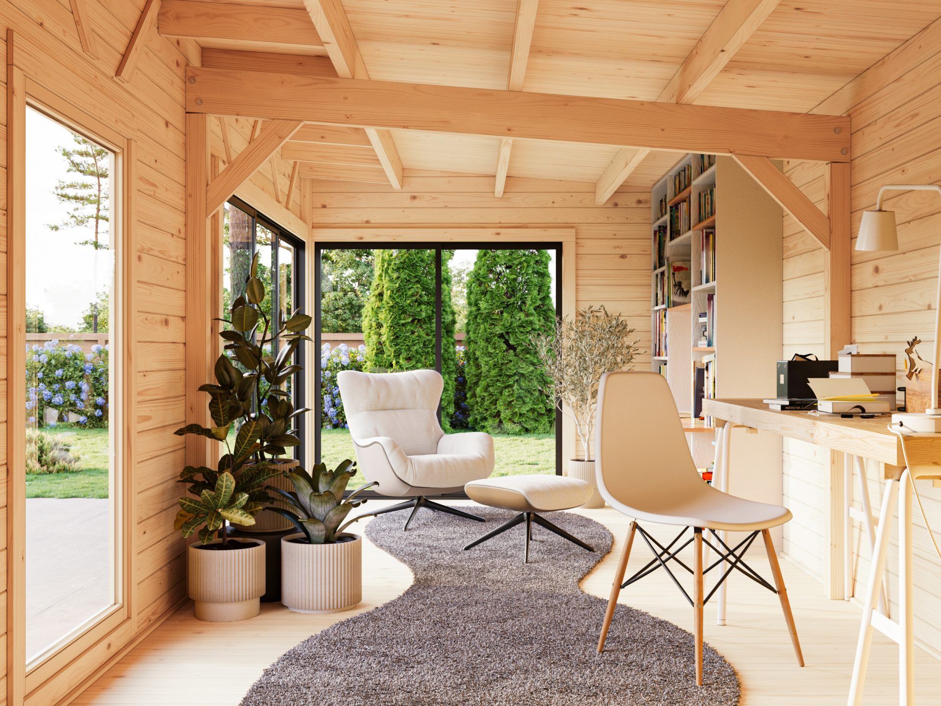 Palmako Pultdach Gartenhaus Andrea 21,1 m² Slide Plus