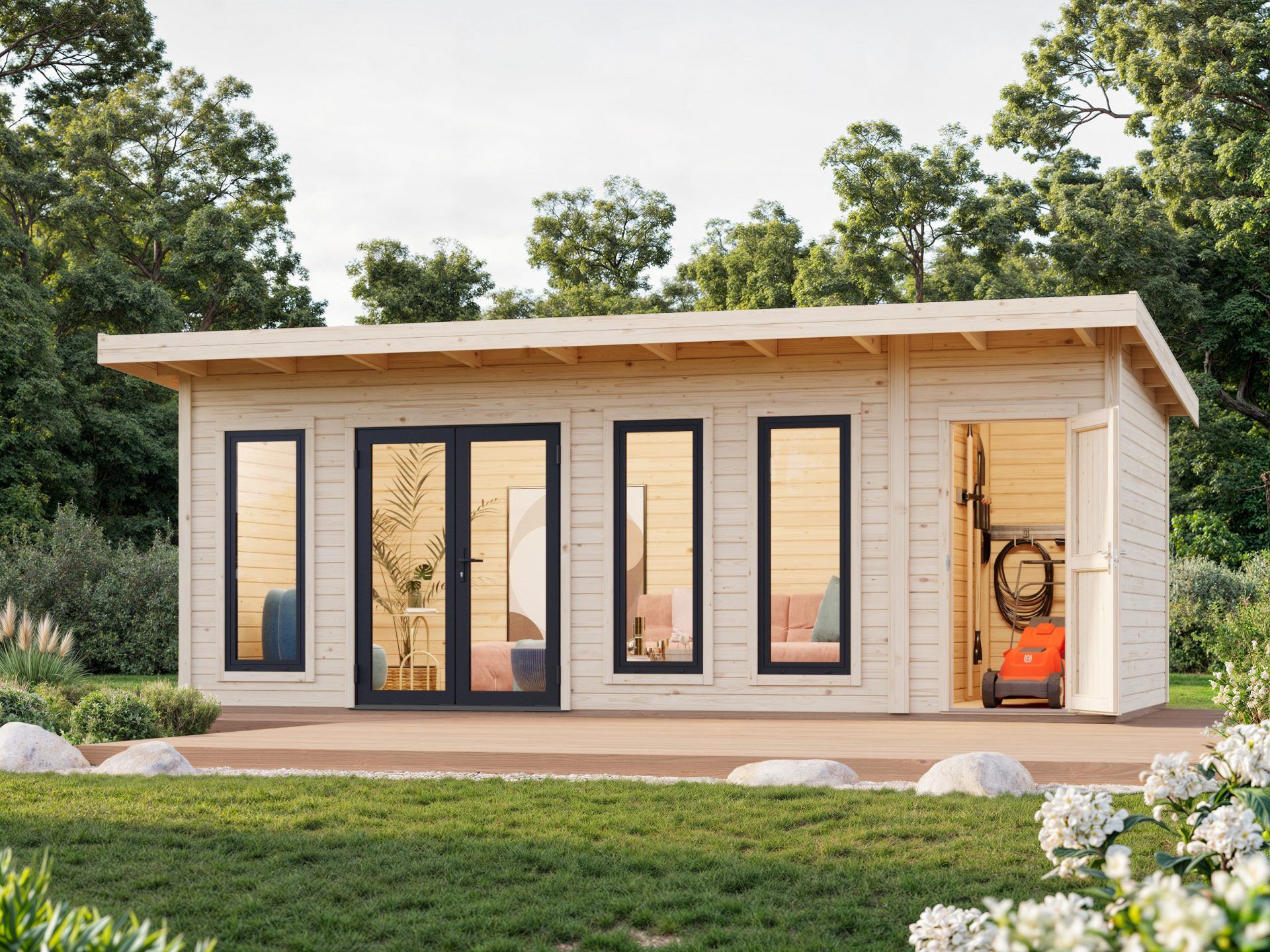 Palmako Pultdach Gartenhaus Aurelia 19,2 m²