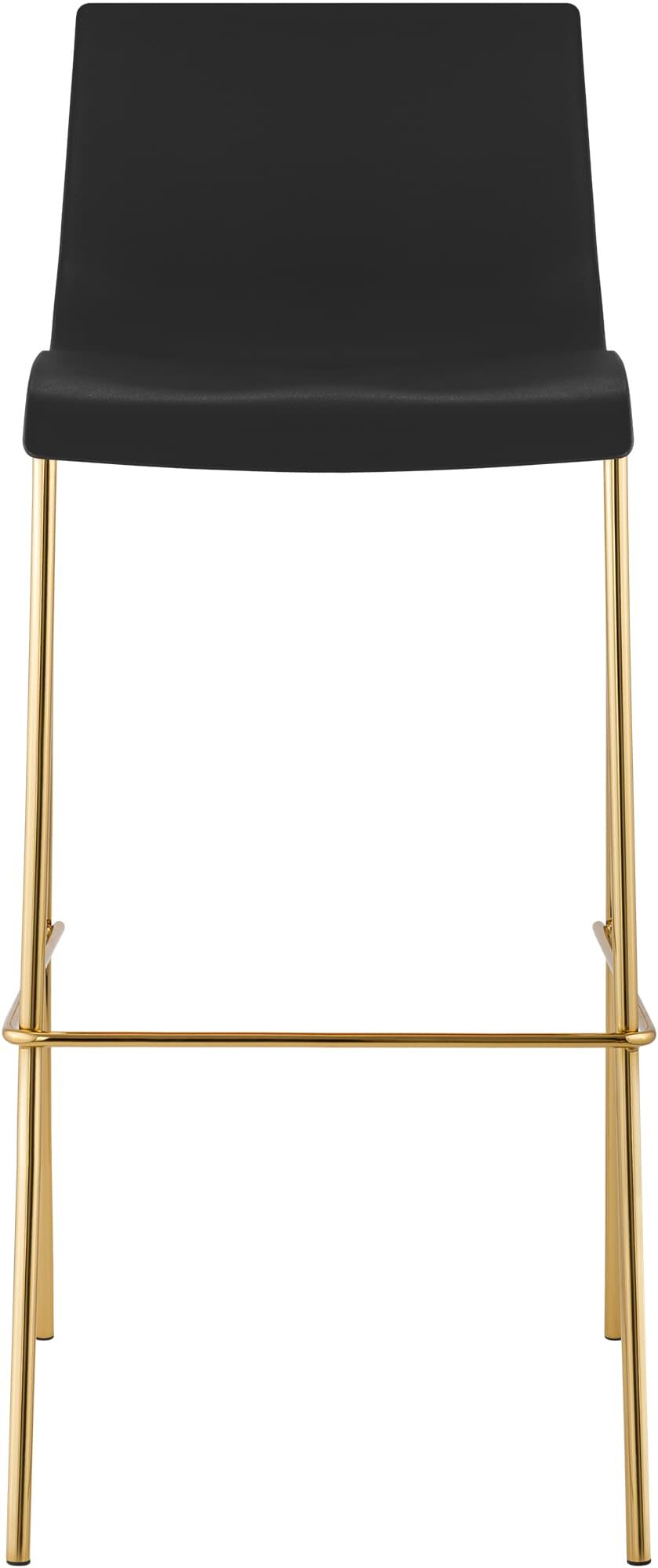 2er Set Barhocker Hoover Kunststoff 4-Fuß Gold, schwarz