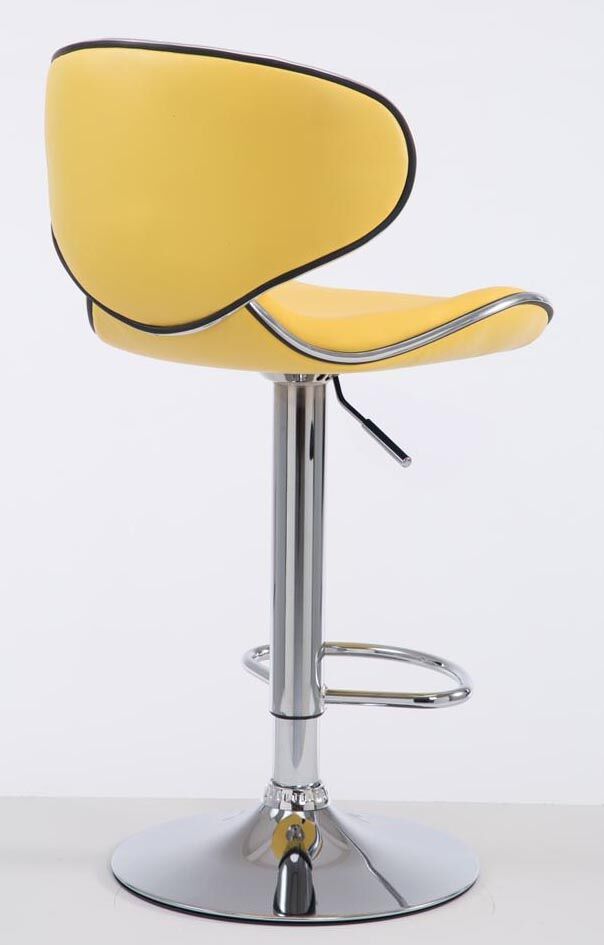 2er Set Barhocker Las Vegas V2 Kunstleder chrom, gelb