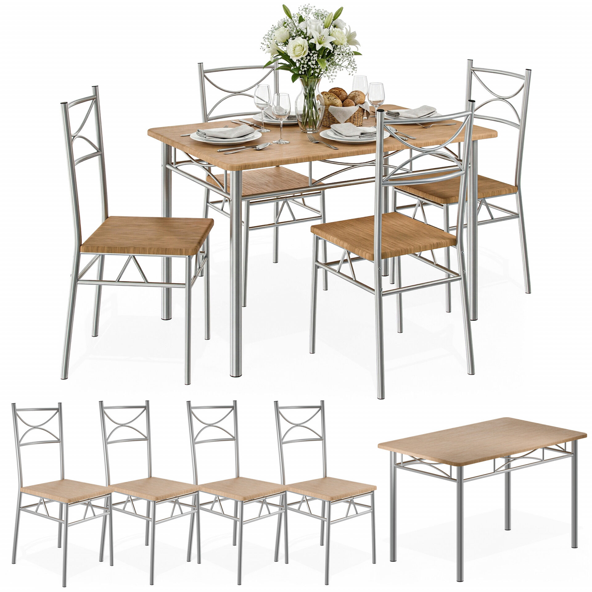 Sitzgruppe Paul 5-tlg Buche