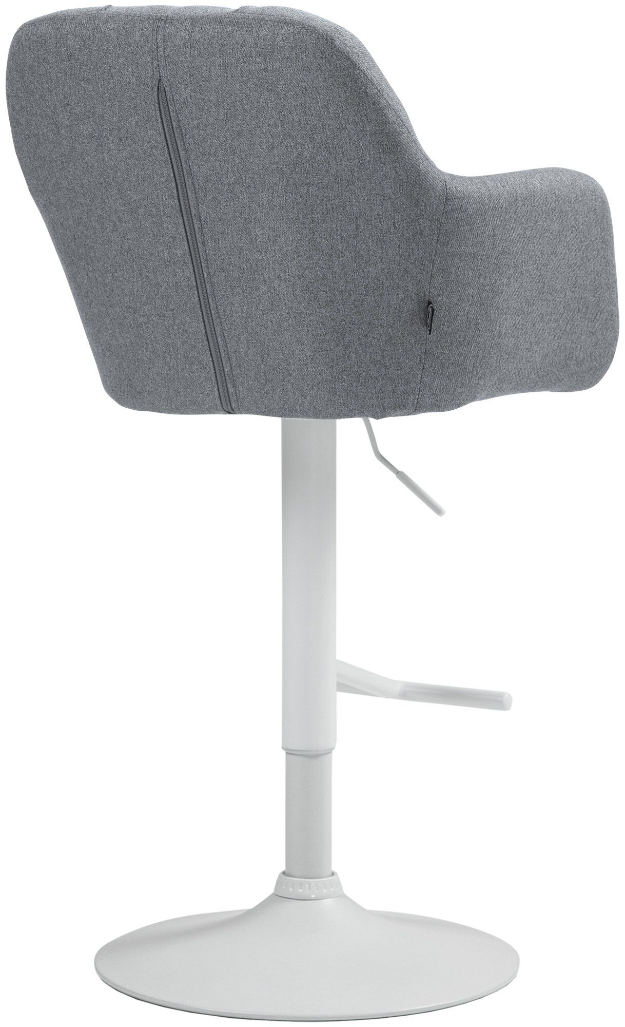 Barhocker Natoma Stoff weiß, grau