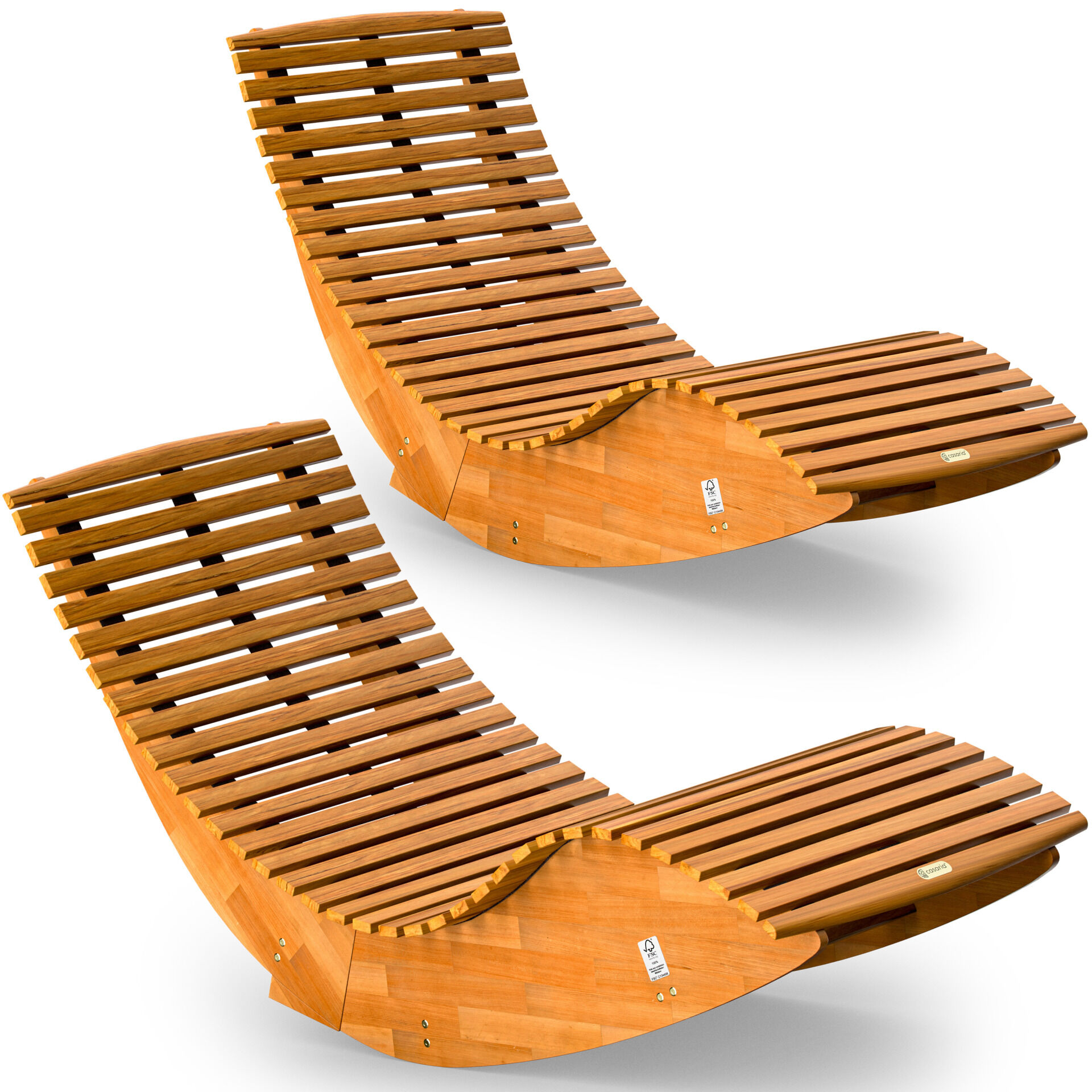 Saunaliege Java 2er-Set klappbar ergonomisch Schaukel fixierbar
