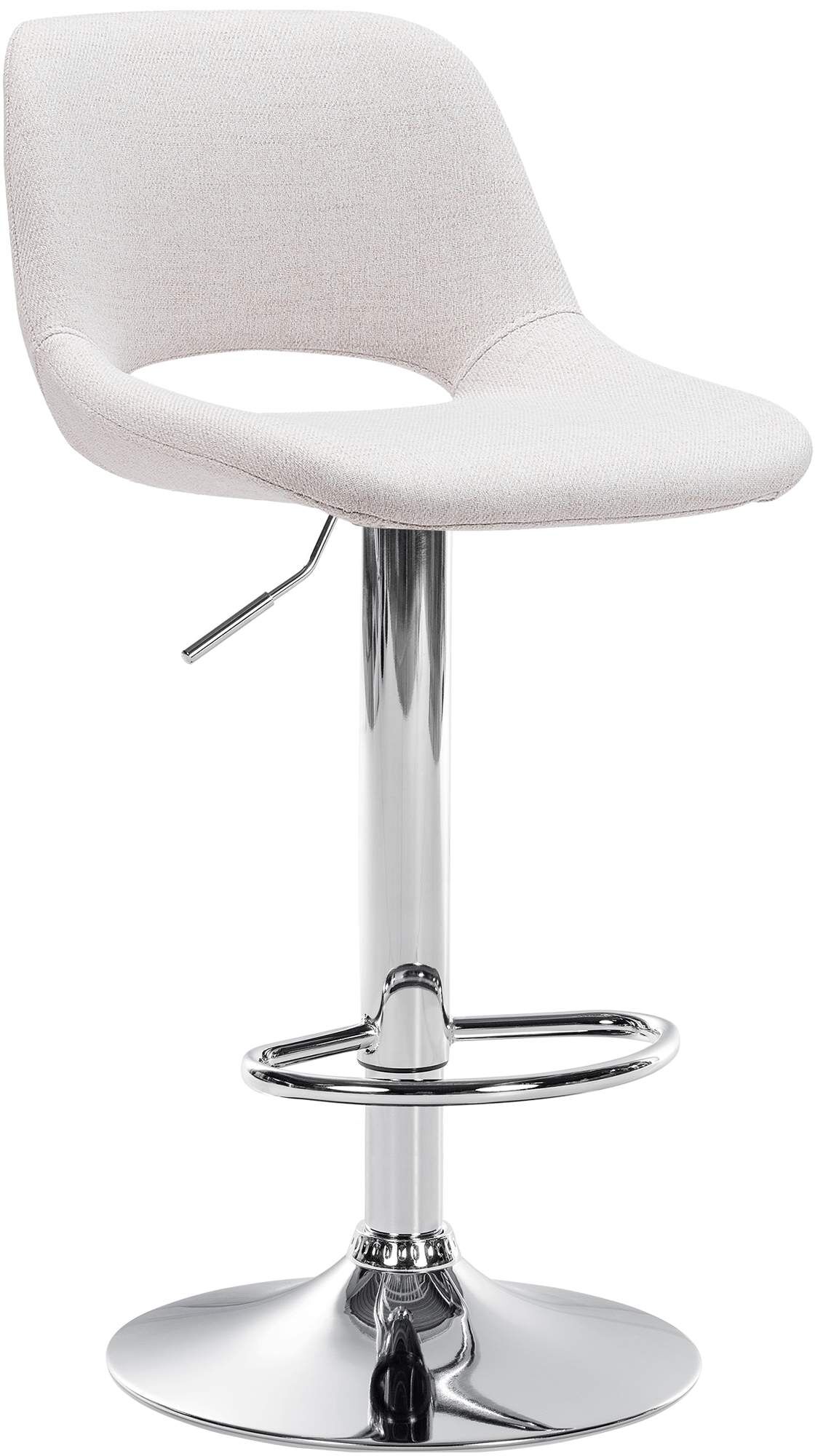 Barhocker Camden Stoff chrom, creme