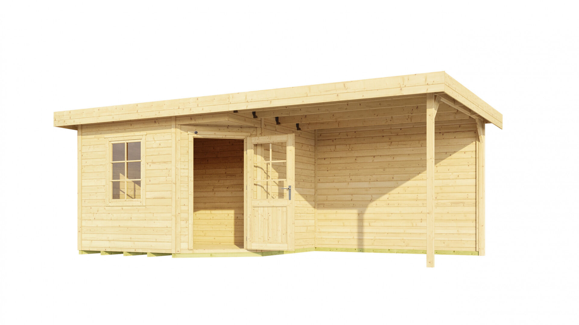 weka Design-Gartenhaus 213 Plus B 5,9x2,8m, Naturbelassen