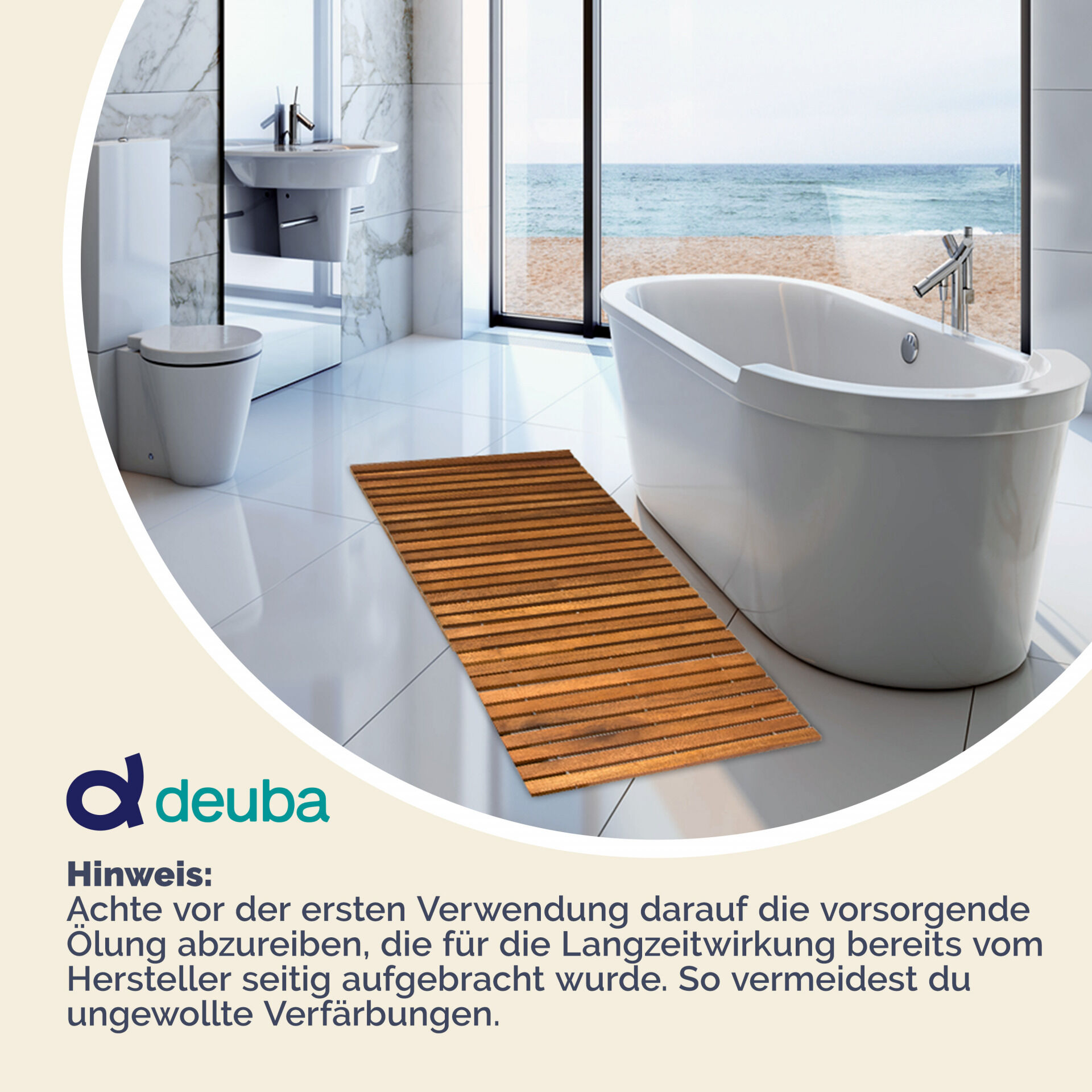 Badematte 76x50cm Akazie FSC®-zertifiziert