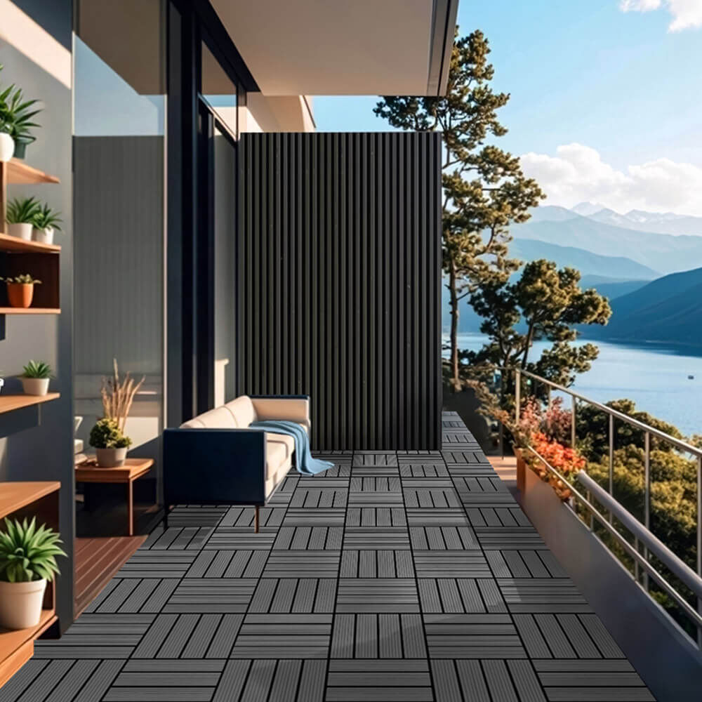 WPC Klickfliesen BAVARO - 3m² Anthrazit