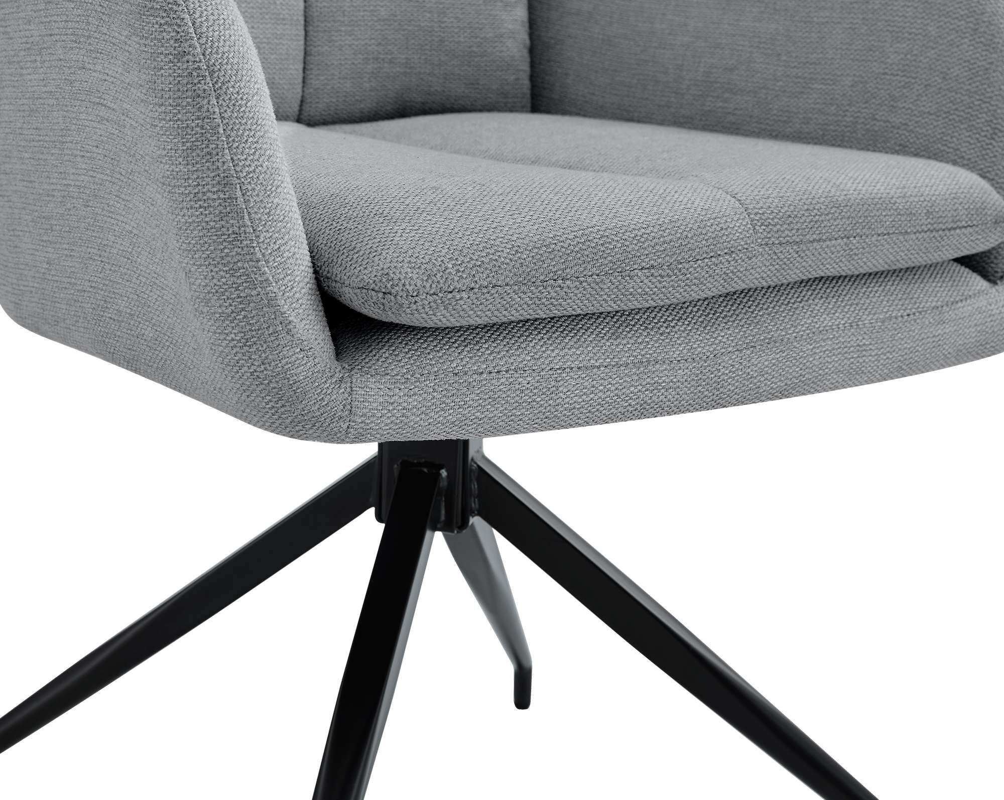 Esszimmerstuhl Somers Stoff, hellgrau