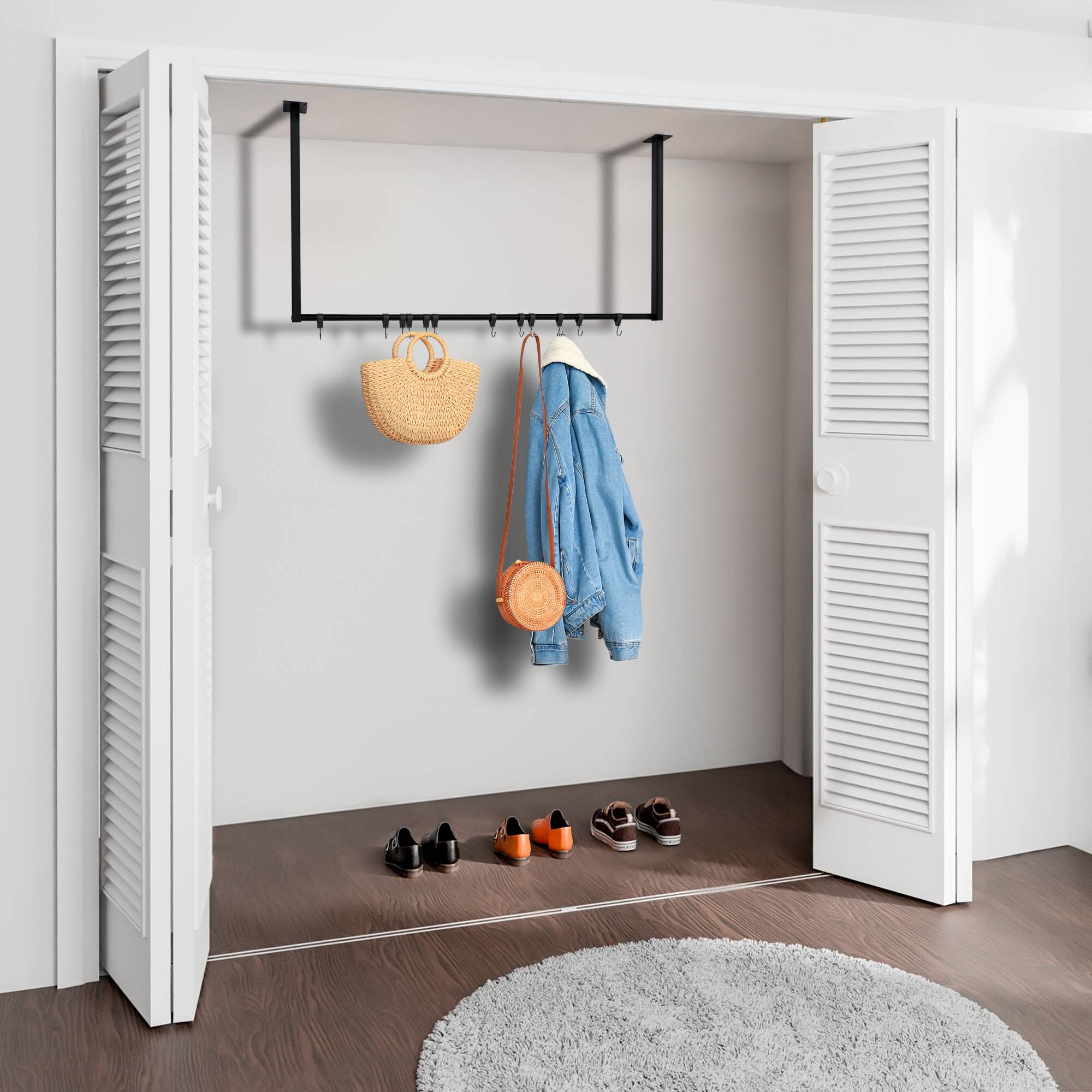 Kleiderstange Fenton 120x60 cm 12er, schwarz